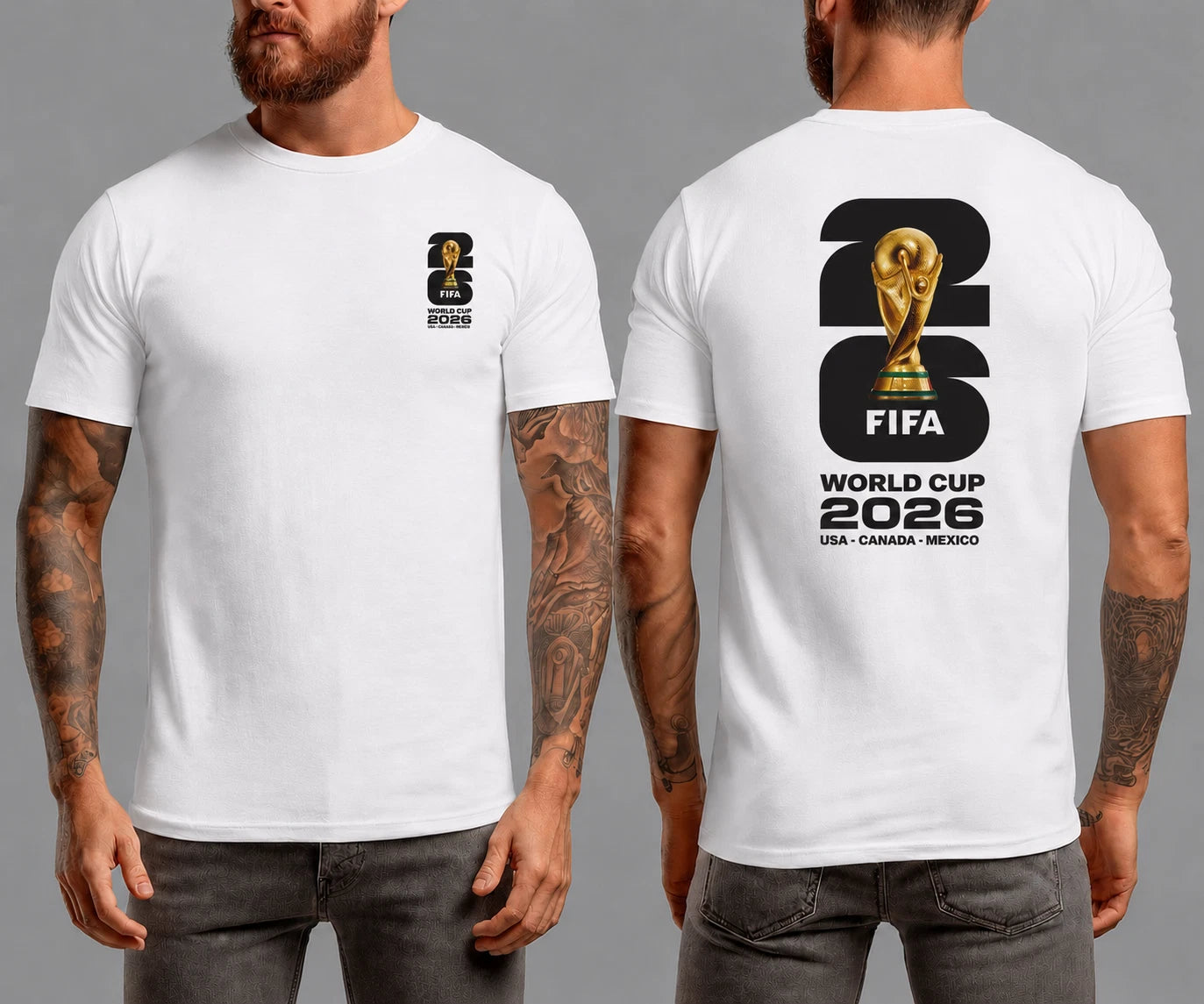 World Cup 2026 T-Shirt Football Soccer USA Worldcup Logo Tee Gildan Softstyle