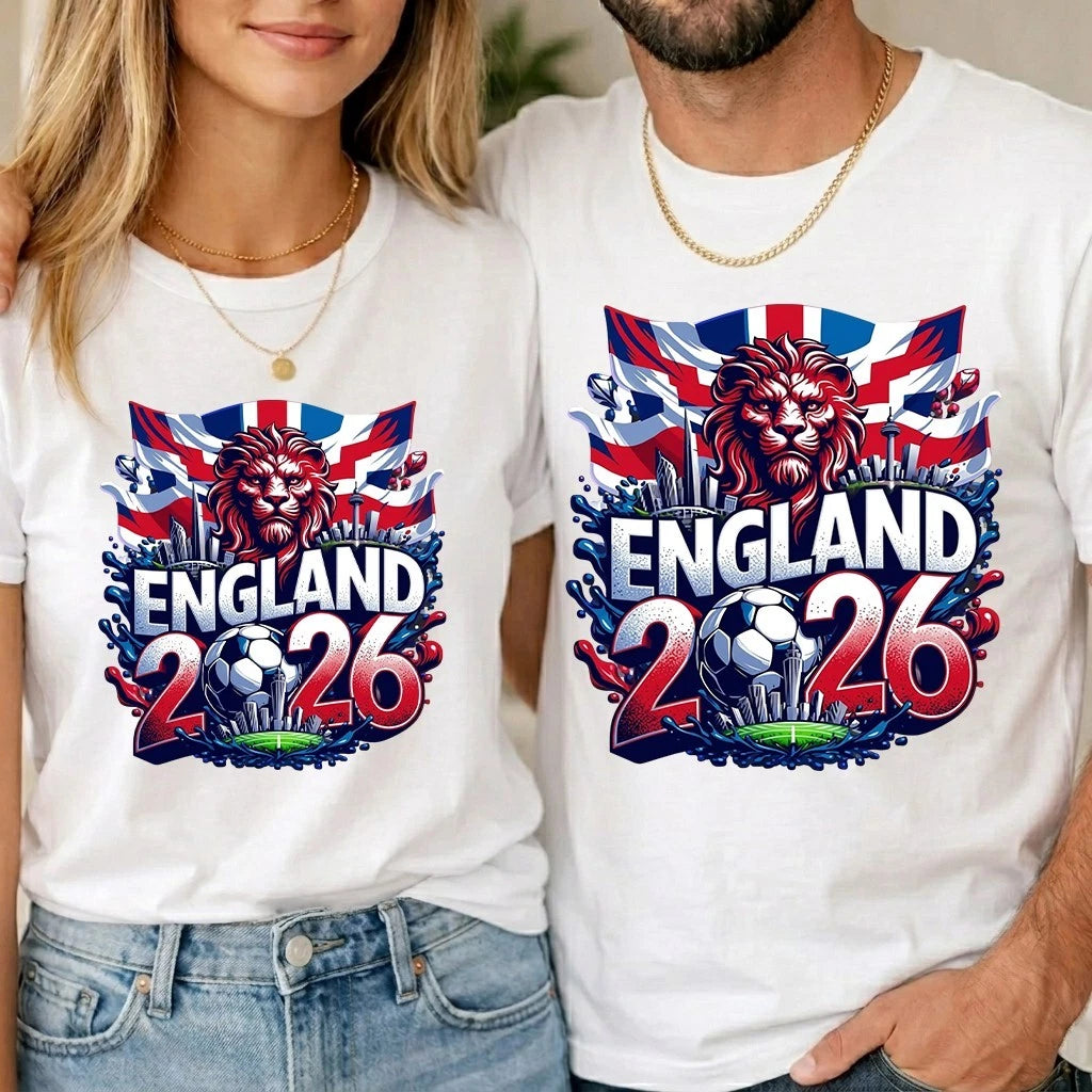 England Football World Cup 2026 Unisex Kids T-Shirt Soccer Game Tee Boys Girls