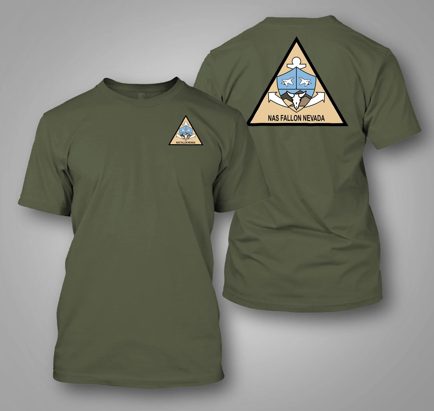 Naval Air Station Fallon (NAS Fallon) U.S. Navy - Custom front and back tee