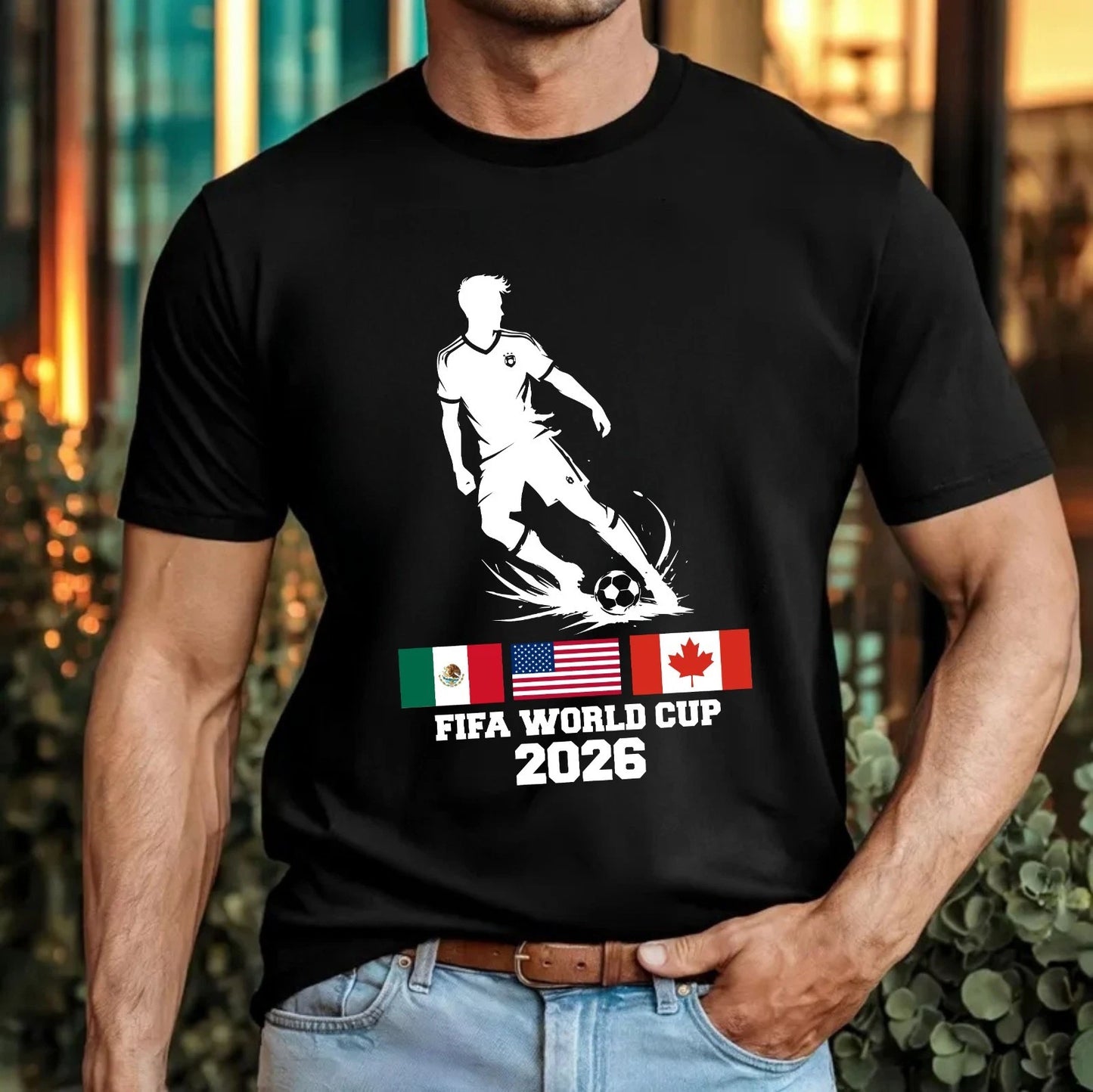 Football Tournament 2026 Player T-Shirt USA Canada Mexico Sports Fans Gift Top