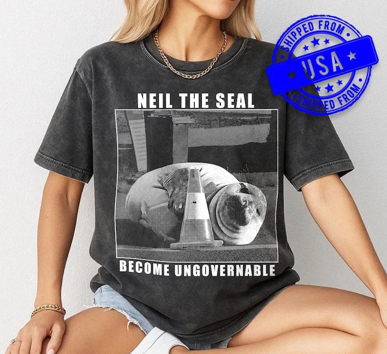 Vintage Neil The Seal Become Ungovernable Shirt, Funny Animal Meme T-Shirt