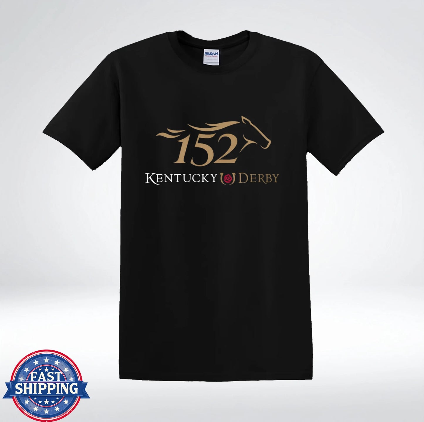 KY Derby 152 Horse Racing Vintage Graphic T-Shirt