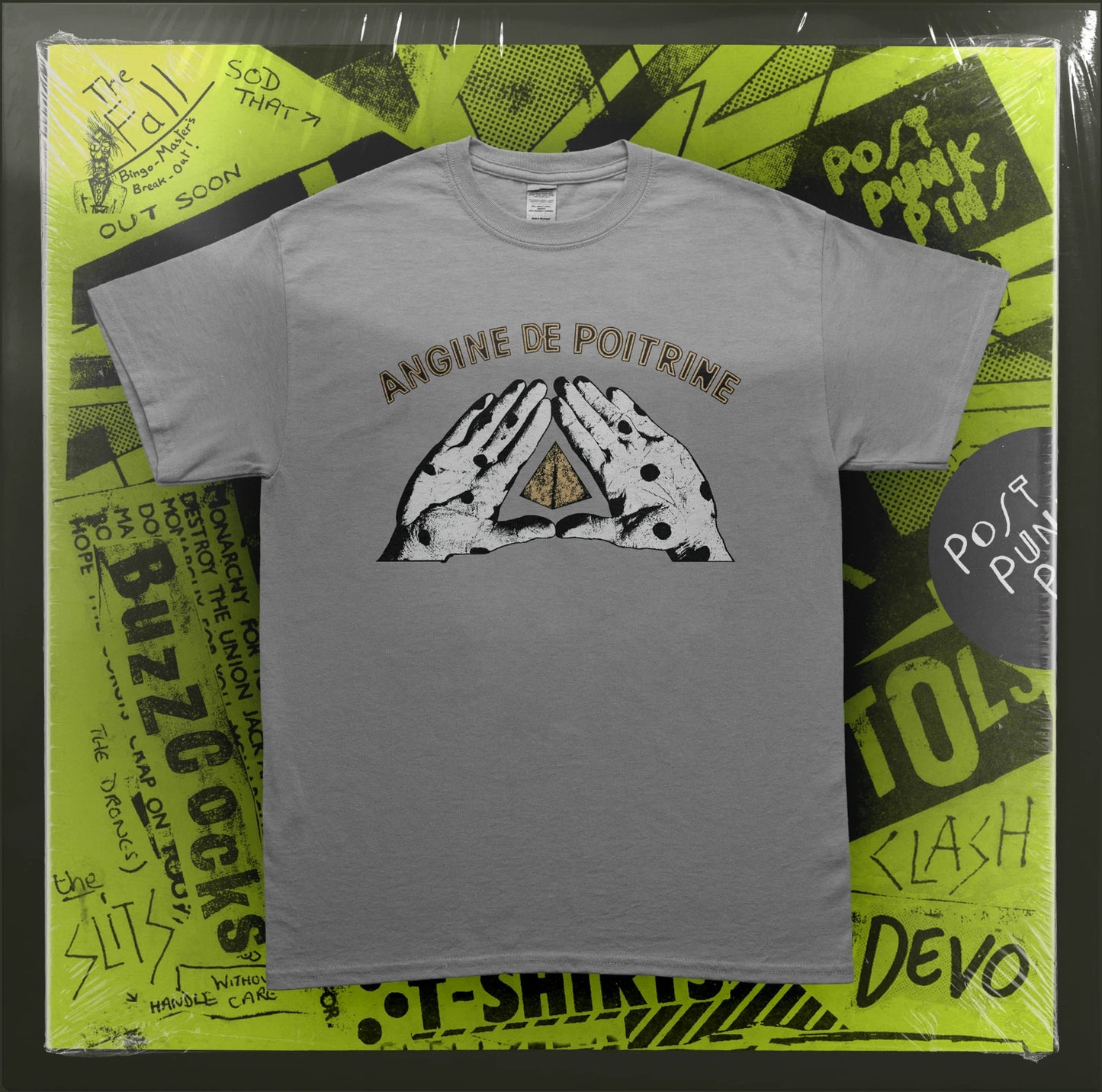 ANGINE DE POITRINE - Sherpa Fabienk Quebec 150GSM Grey Graphic T-Shirt