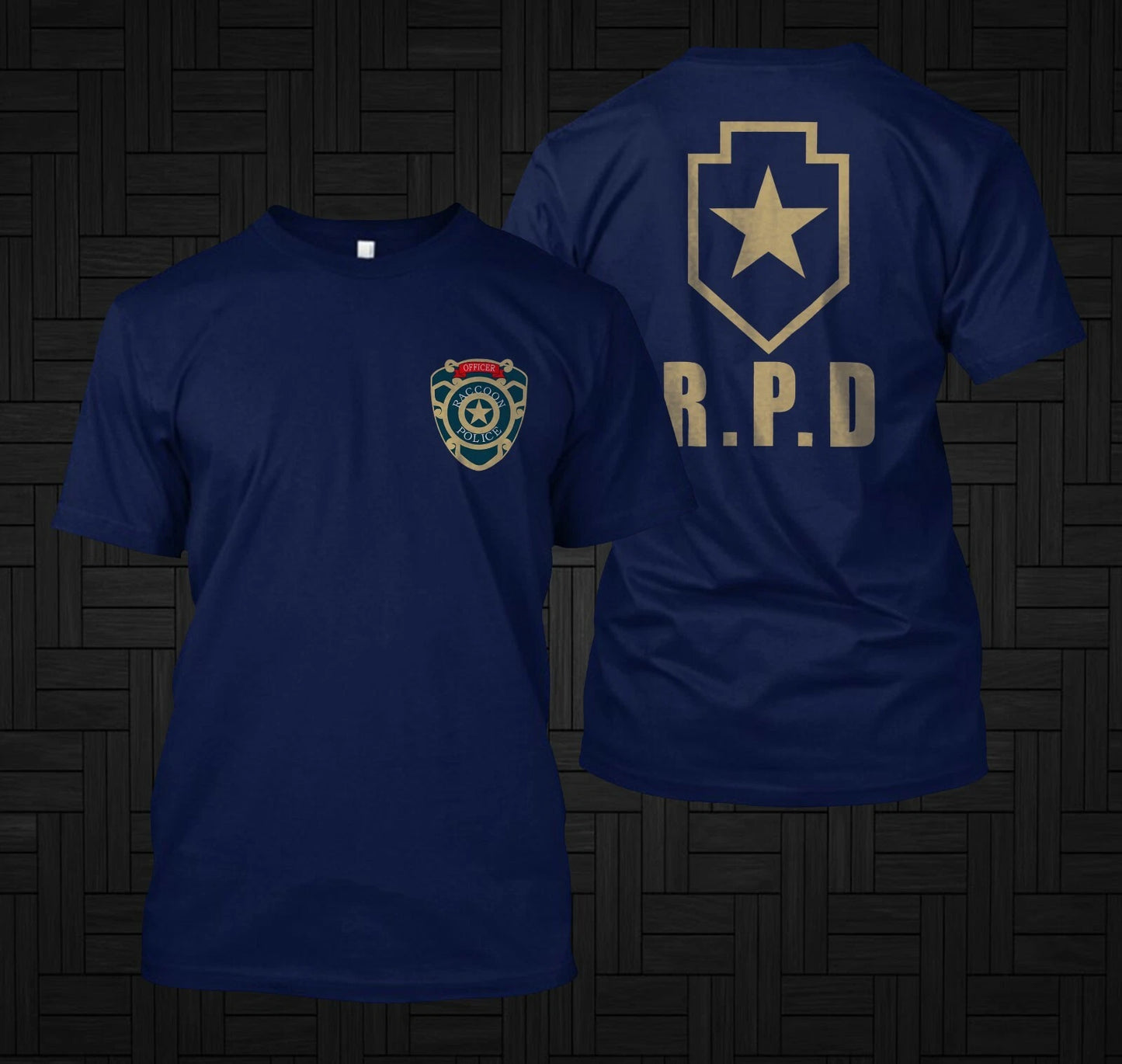 Rare Resident Evil Remake 2 Biohazard RPD The Racco - Custom front and back tee