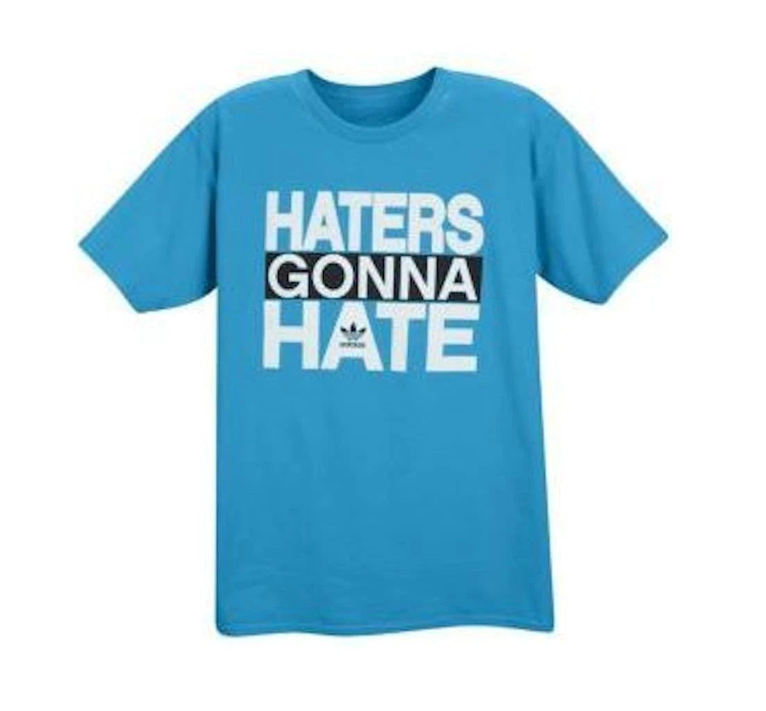 Adidas Originals “Haters Gonna Hate” T-Shirt Turquoise Men's Medium Large BNWT
