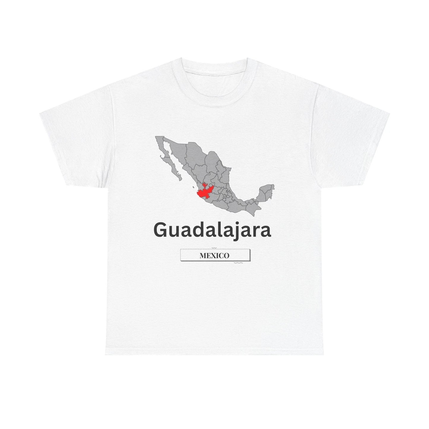Guadalajara Mexico Map Graphic T-Shirt City Pride Soccer Fan Unisex Tee