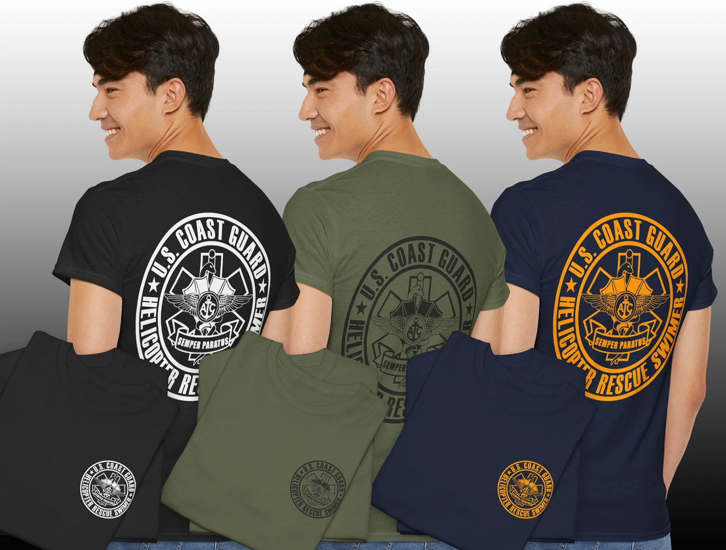 NEW US Coast Guard Rescue Swimmer AOP Tshirt HQ Design
