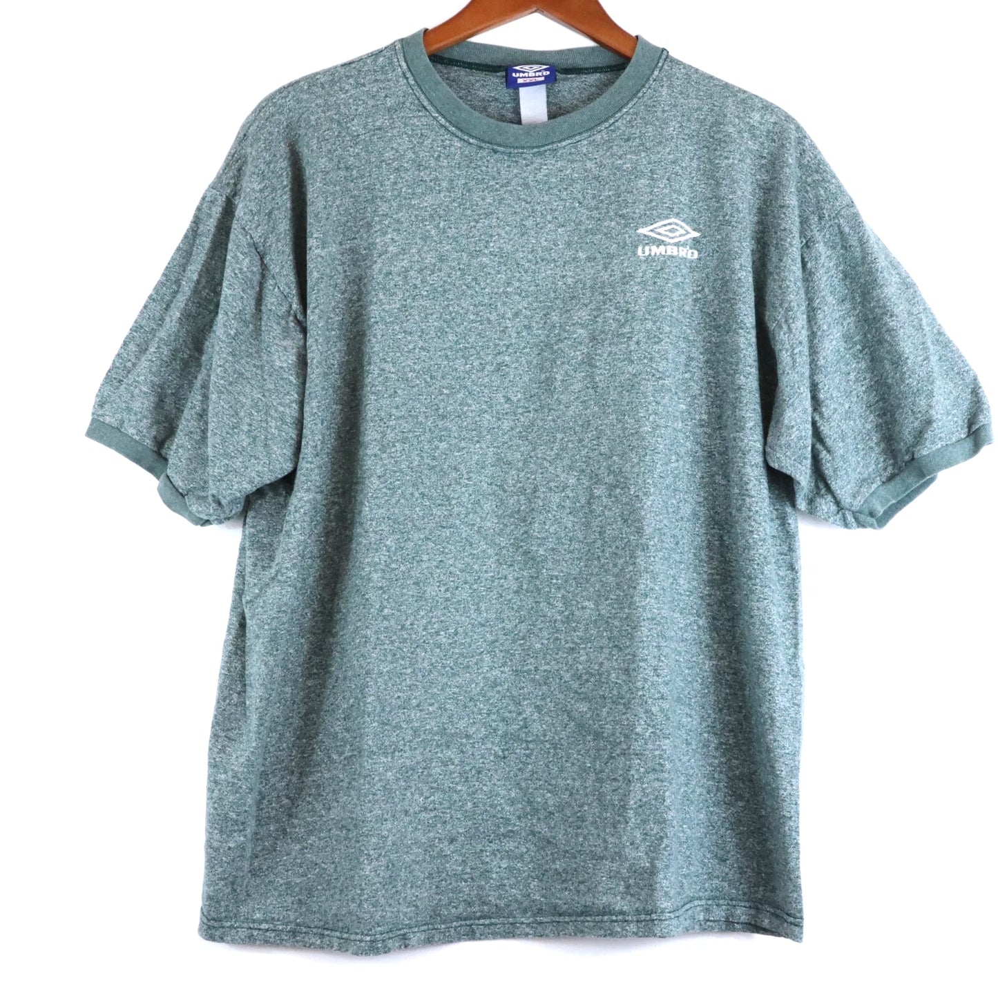 Vintage Umbro FC Soccer Heather Blue Embroidered Logo Shirt Men's 2XL