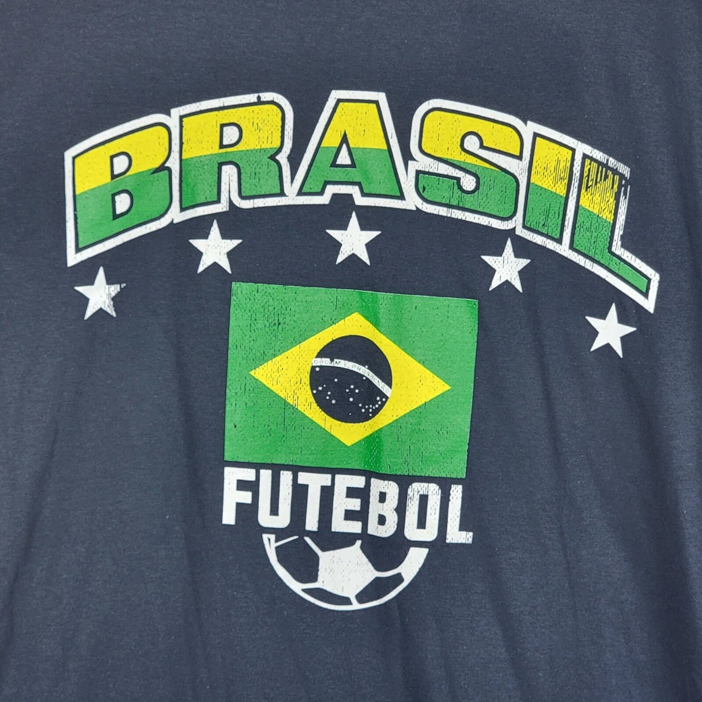BRASIL FUTEBOL T-Shirt Size Large(42/44) Flag Logo Soccer League World Cup Gift