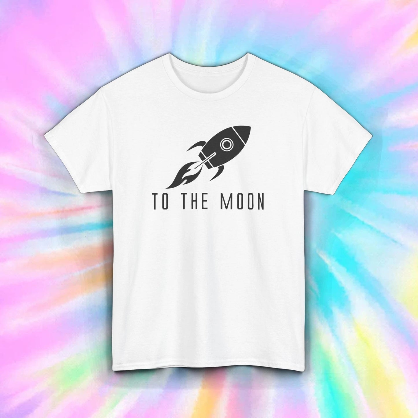 Rocket To The Moon T-Shirt Crypto Investor Bitcoin Meme Trading Tee S-5XL