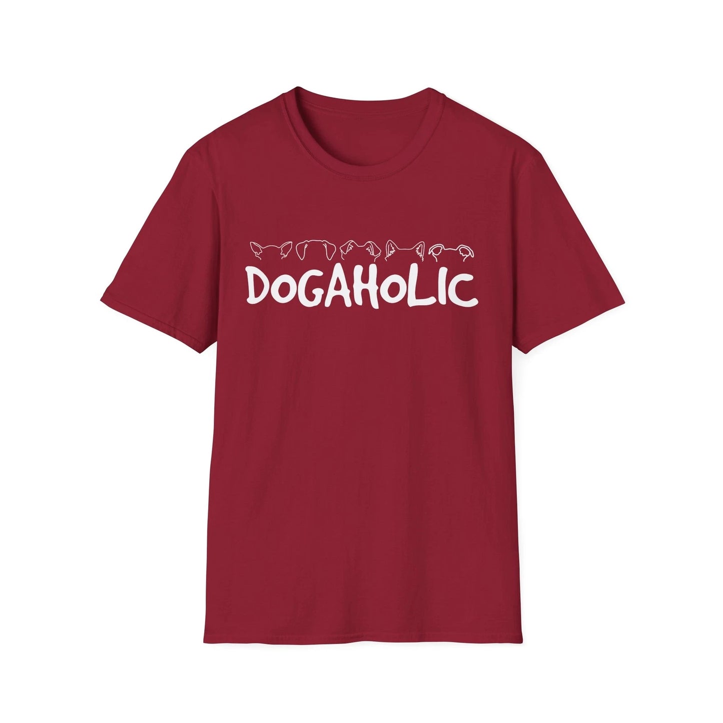 Dogaholic Unisex T-Shirt, Dog Lover Shirt, Dog Mom Tee, Animal Lover Top