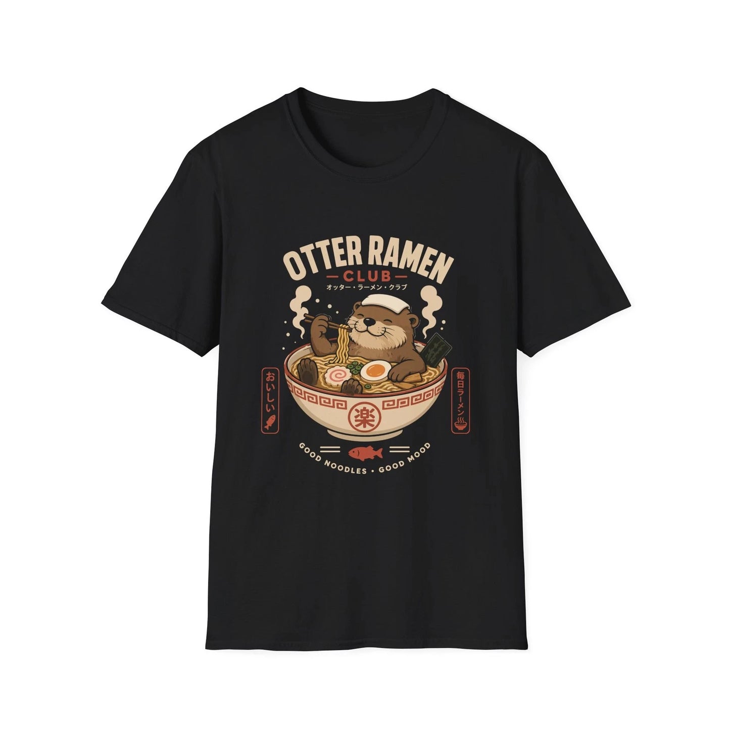 Otter Ramen Club Unisex T-Shirt | Cute Otter Eating Ramen Graphic