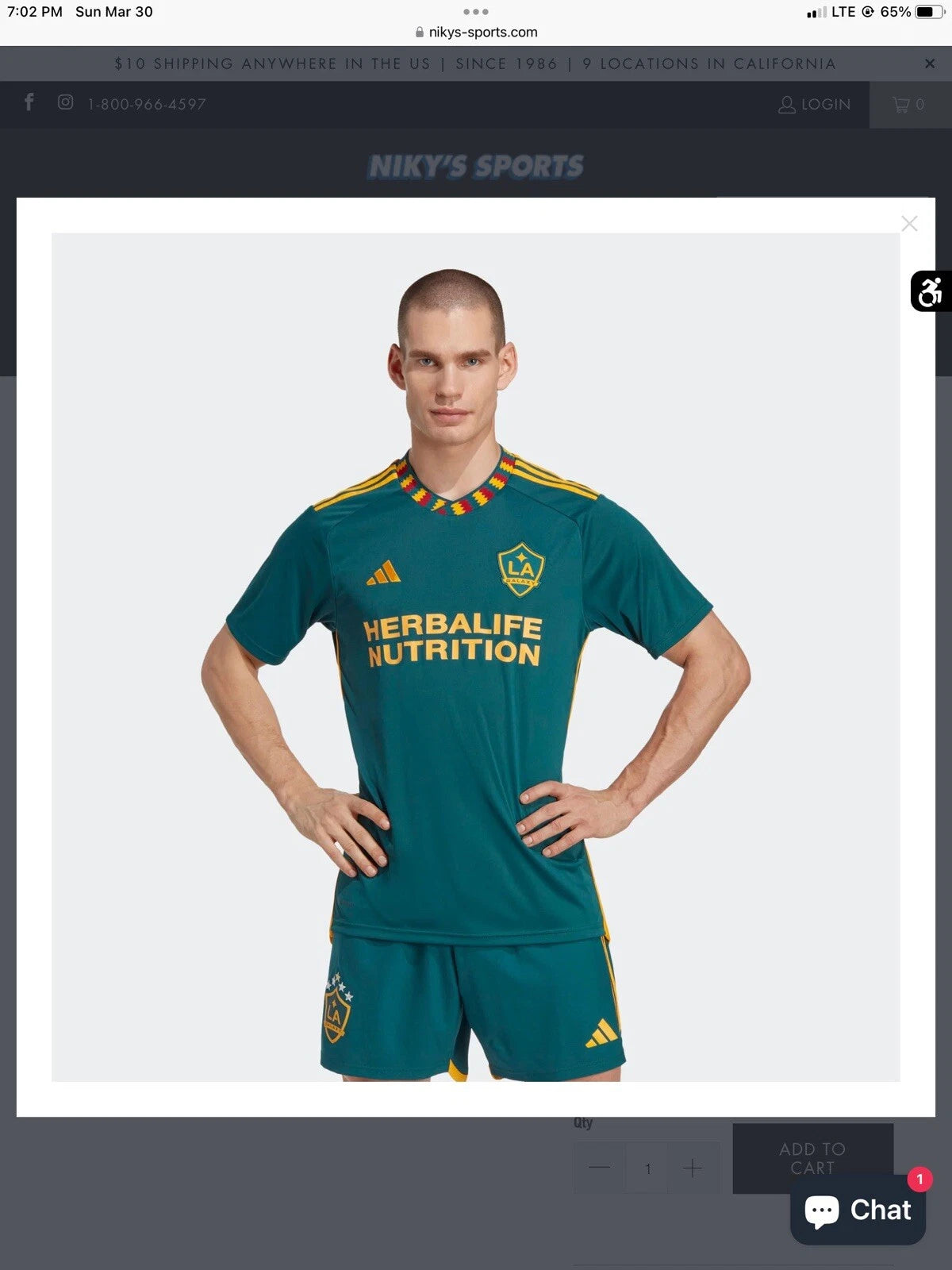 Adidas La Galaxy Soccer Jersey