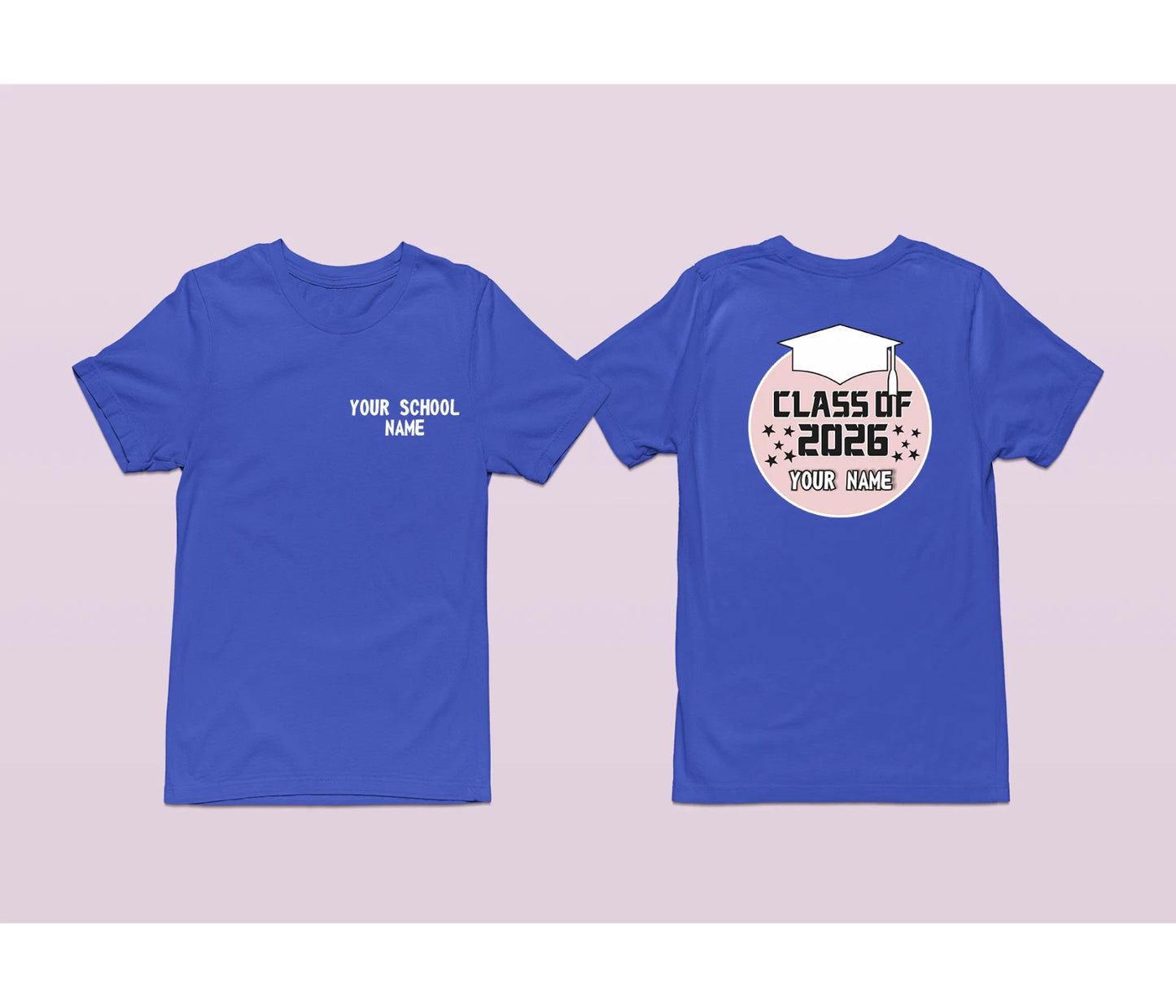 Personalised Custom School Leavers Class 2026 T-Shirt Graduation Student Gift