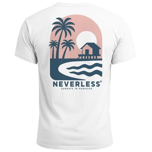 Men's T-Shirt Back Print Summer Graphic Shirt with Palm Tree Print Fashion