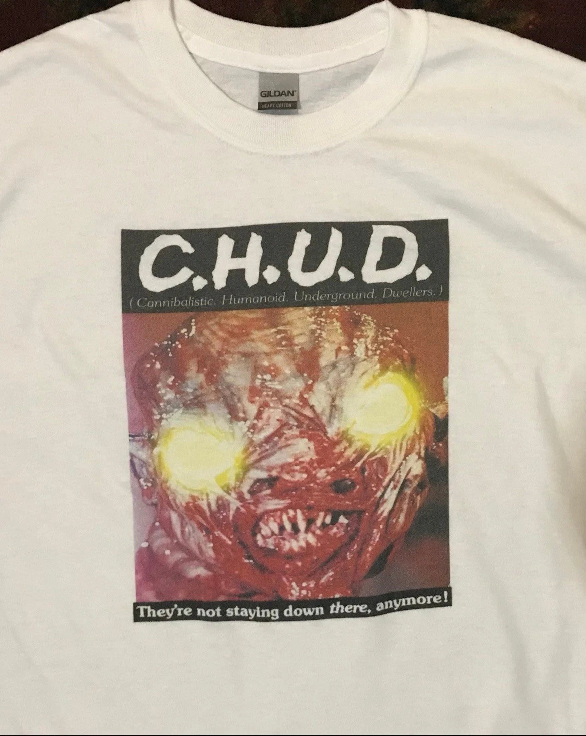 CHUD horror goth punk retro white Size XL unisex T-shirt