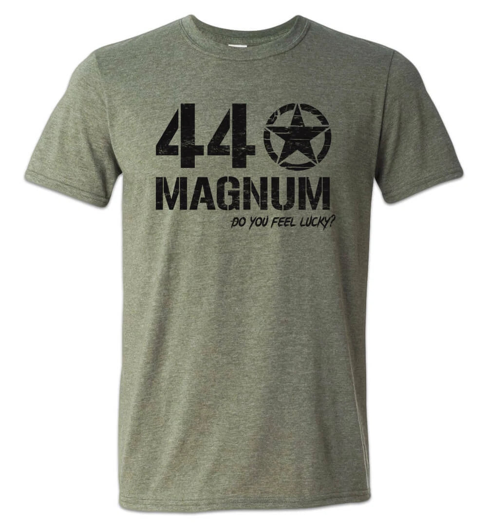 44 Magnum T-Shirt Dirty Harry Do You Feel Lucky 44 Mag Revolver Gun Guy Eastwood
