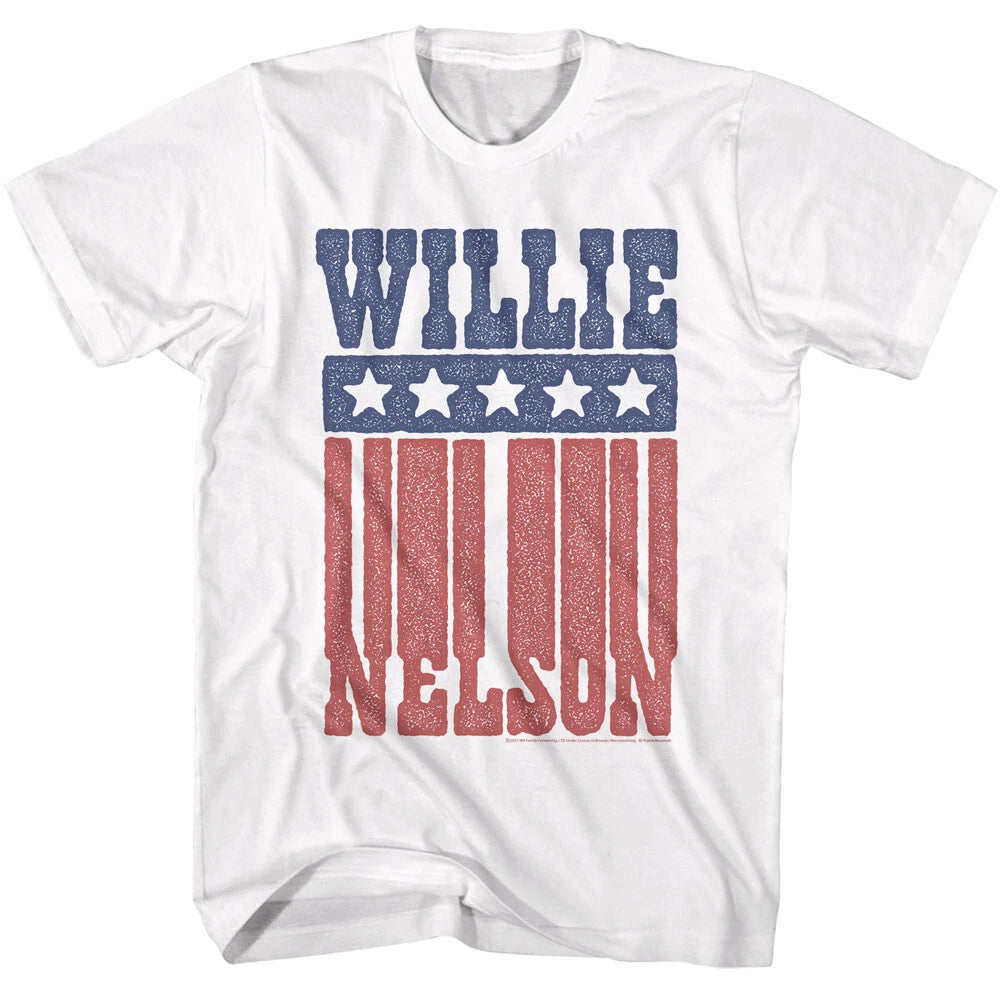 Willie Nelson American Flag Name Men's T Shirt Outlaw Country Music Merch