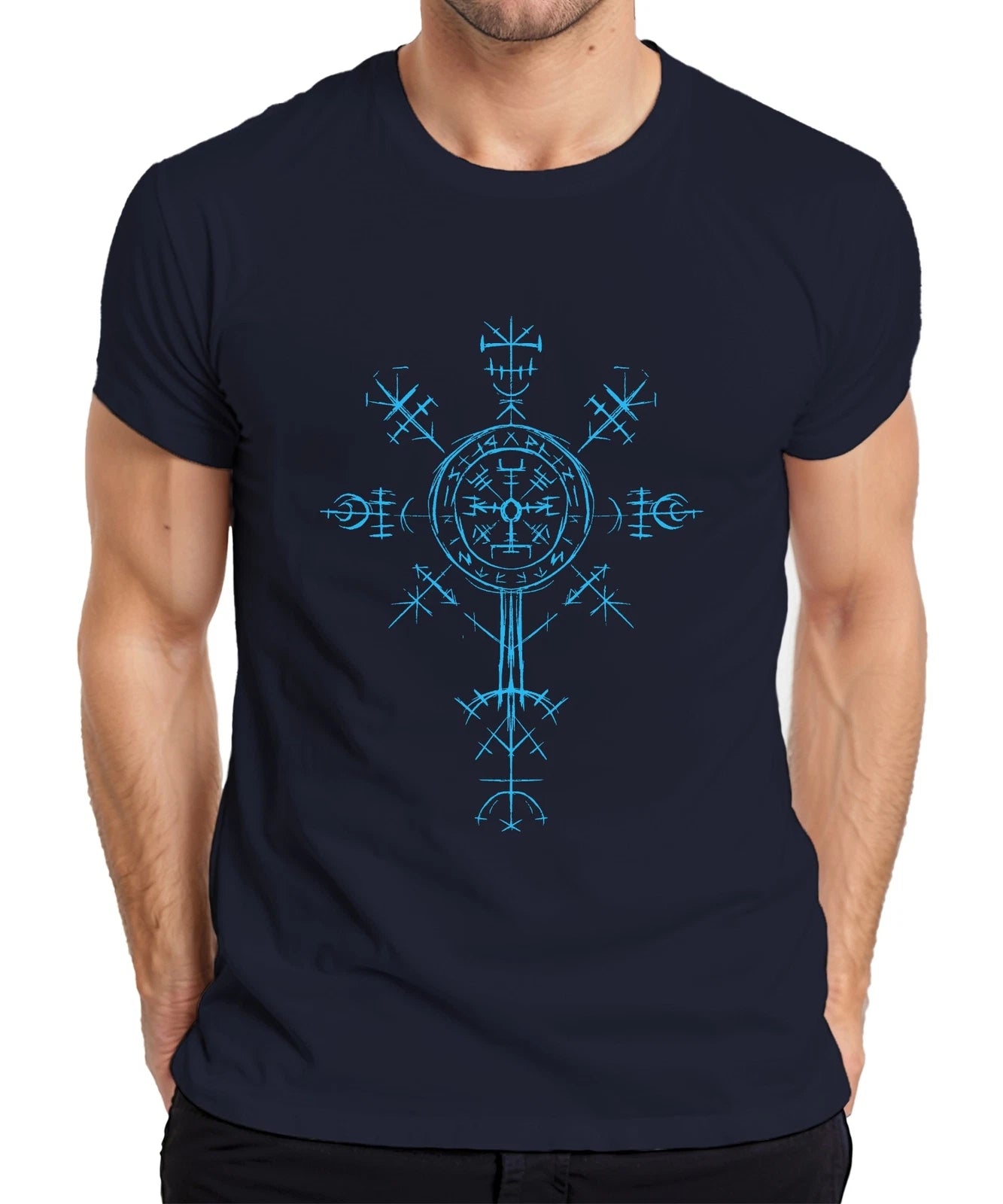 Vegvisir Viking Rune Compass Norse Protection Symbol Valhalla Men's T-Shirt