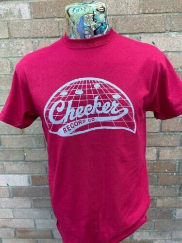 CHECKER RECORDS CHESS PRINTED RED T SHIRT BLUES ROCKABILLY 50'S 60'S FREEPOST