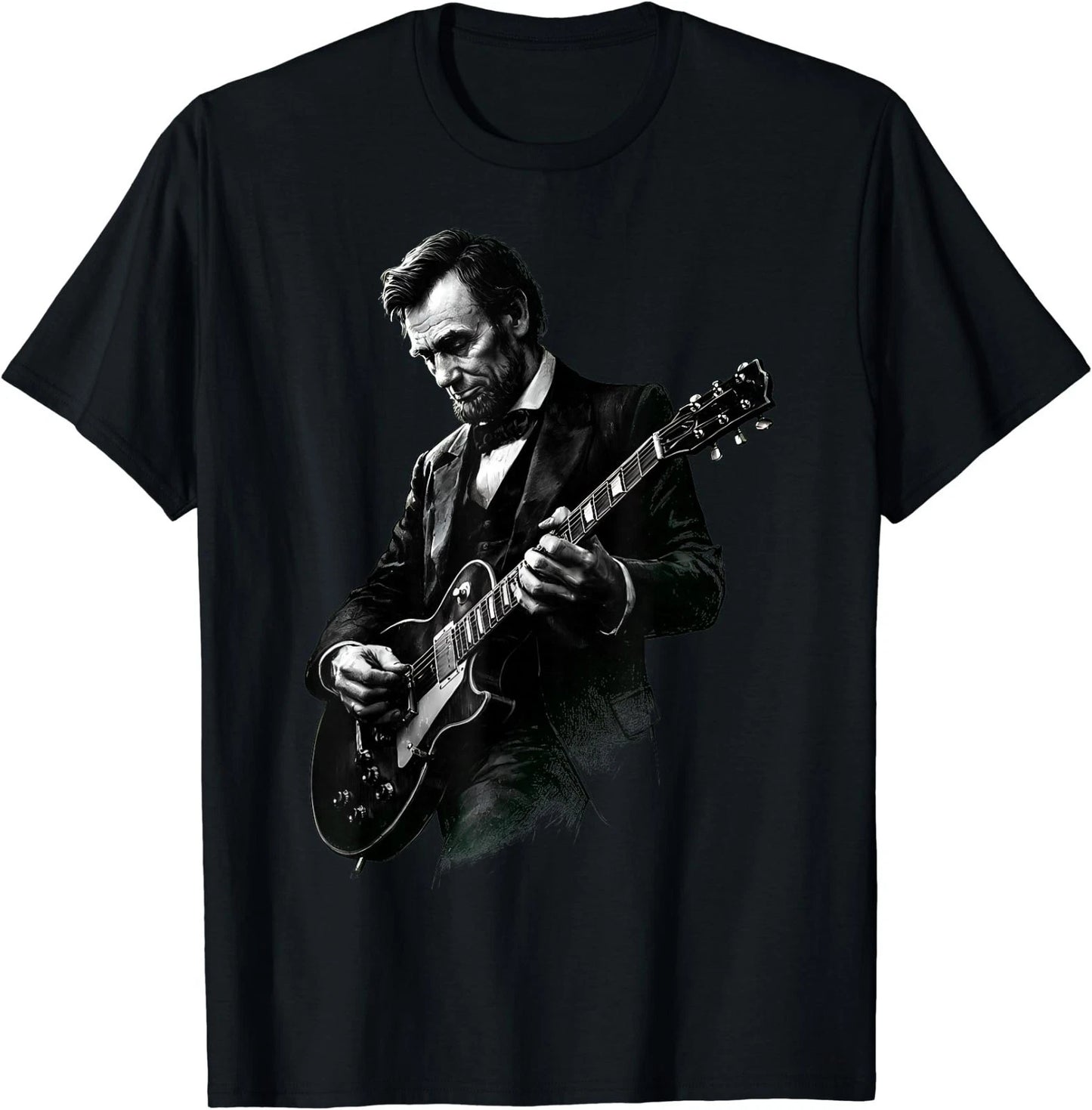 Abraham Lincoln Abe Lincoln Playing Guitar Retro Vintage T-Shirt