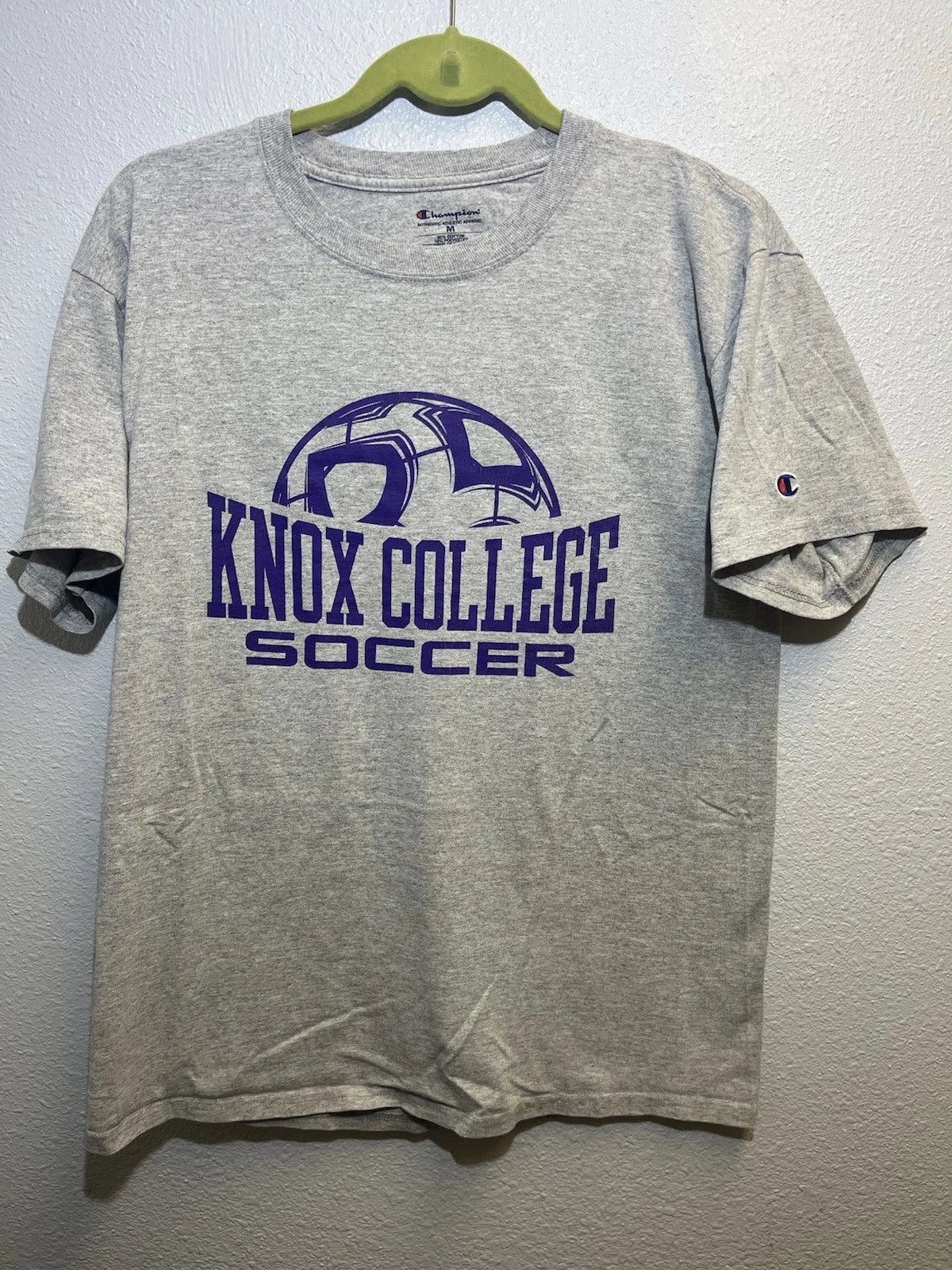 Champion Knox College SoccerT Shirt size medium crew neck pre-owned