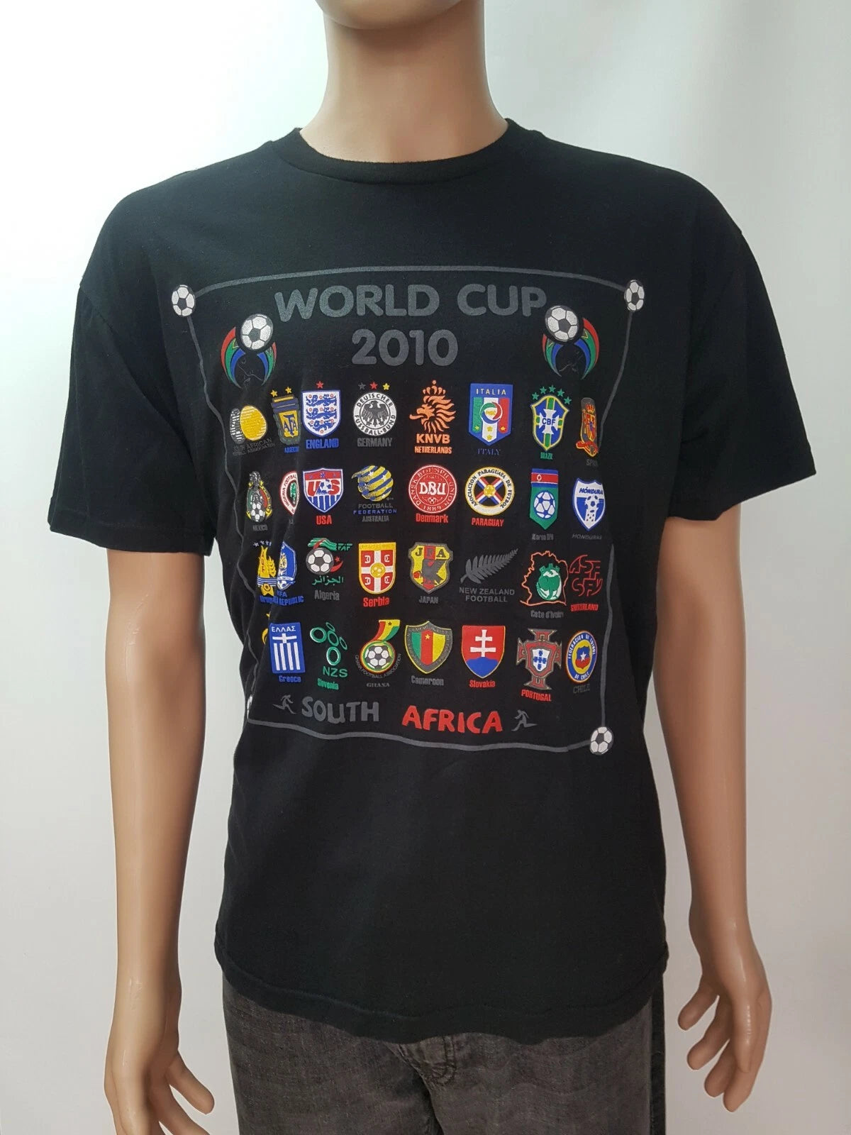 World Cup South Africa 2010 Black T-Shirt Size M