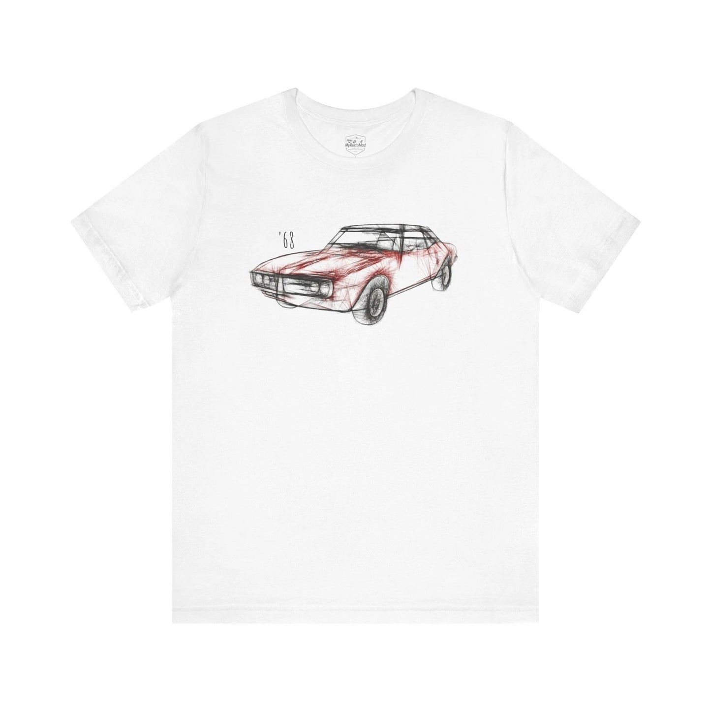 1968 Pontiac Firebird T-Shirt – Retro Red Classic Muscle Car Unisex Tee