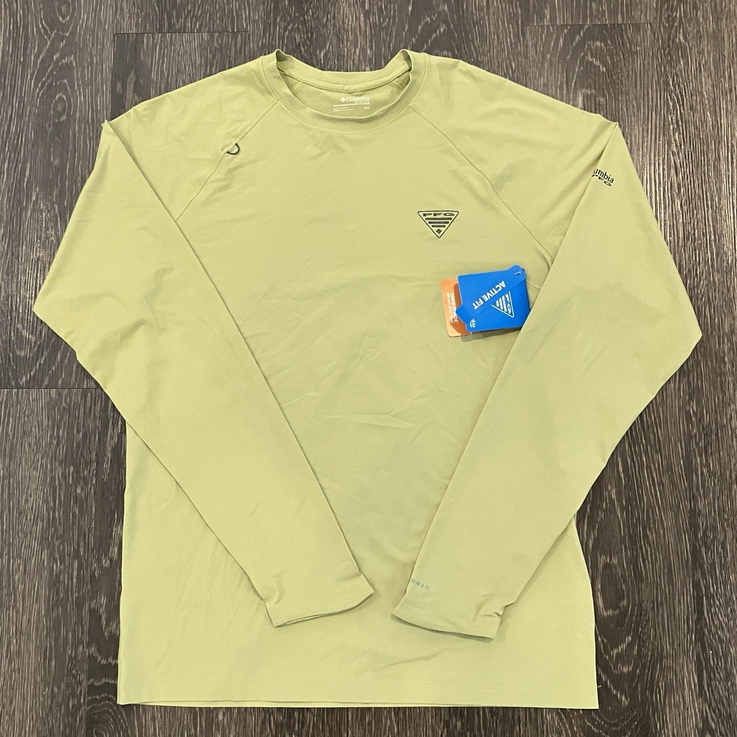 NEW Columbia PFG Shirt Wild Cast Sun Shirt UPF Omni-Shade Green Mens Size SMALL
