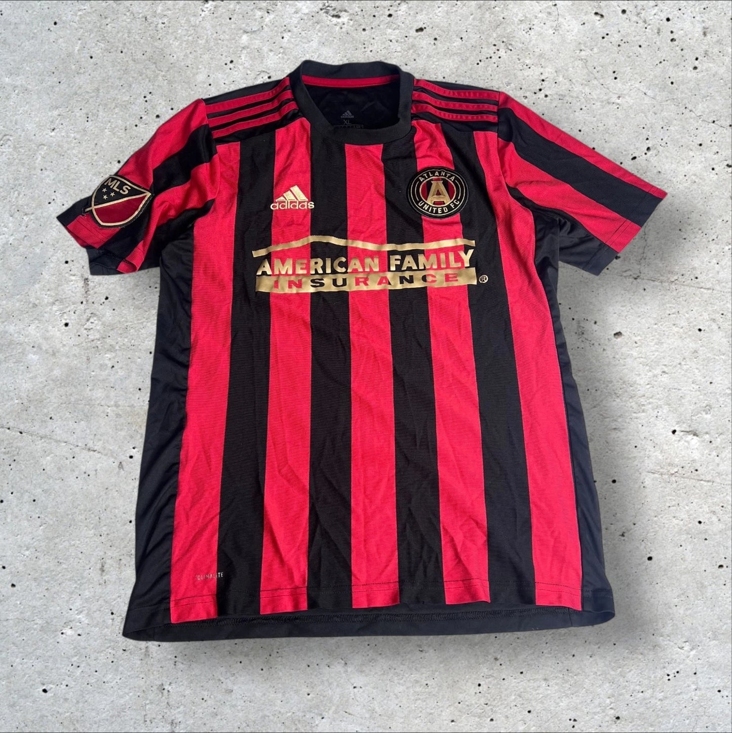 Adidas Atlanta United FC Authentic Home Soccer Jersey Red Black Men’s Size XL