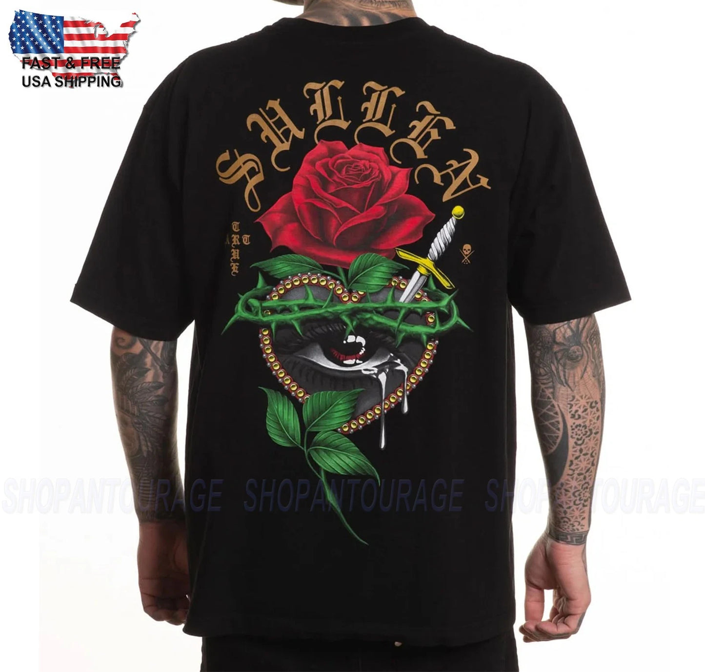 Sullen Art Collective Betrayal 1 Ton Tee SCM7544 New Short Sleeve Men`s T-shirt