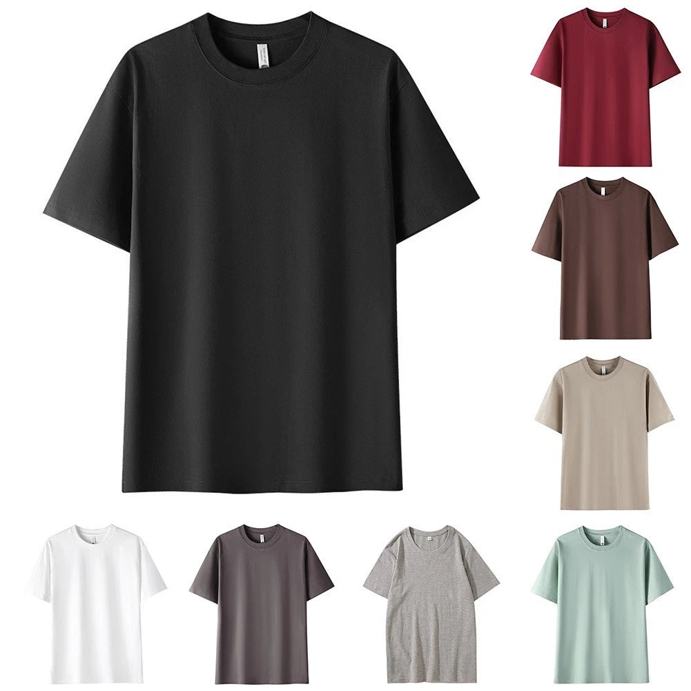 Short Sleeve Loose Fit Men's T-Shirt for Casual Daily Sports Fitness Wear