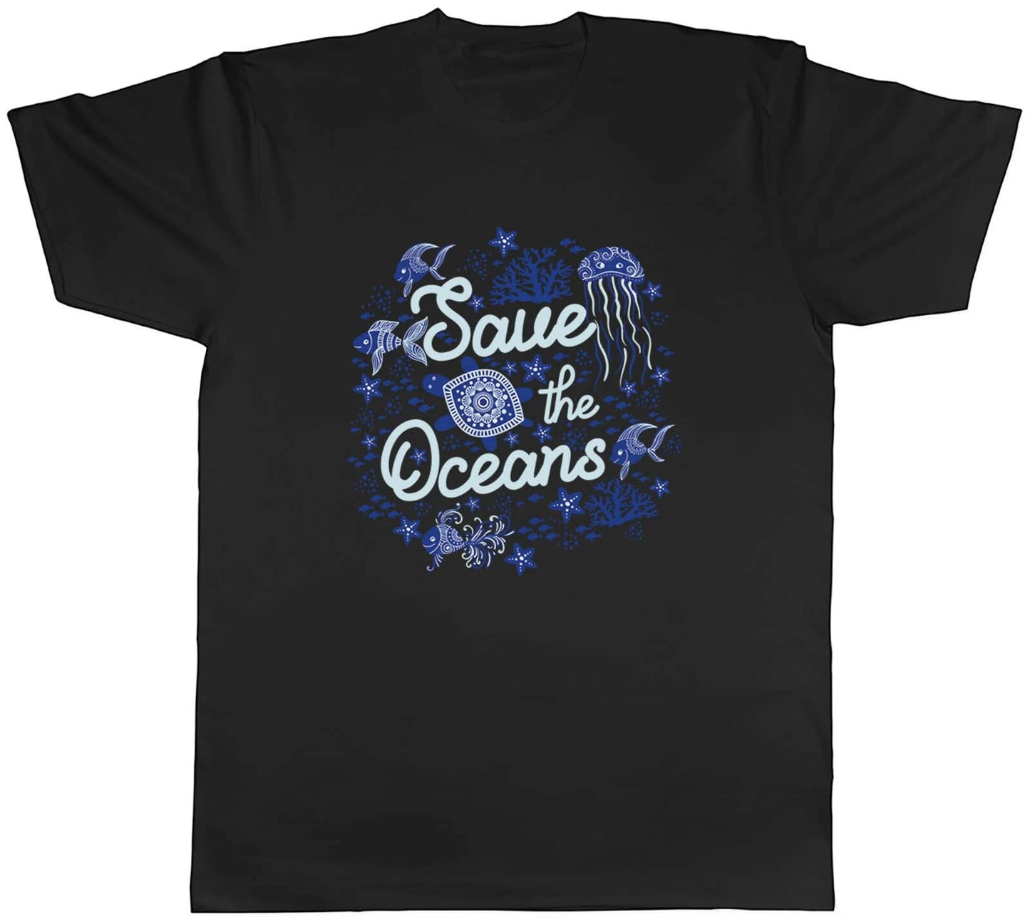 Save The Oceans Earth Day Environment Mens Unisex T-Shirt Tee Gift