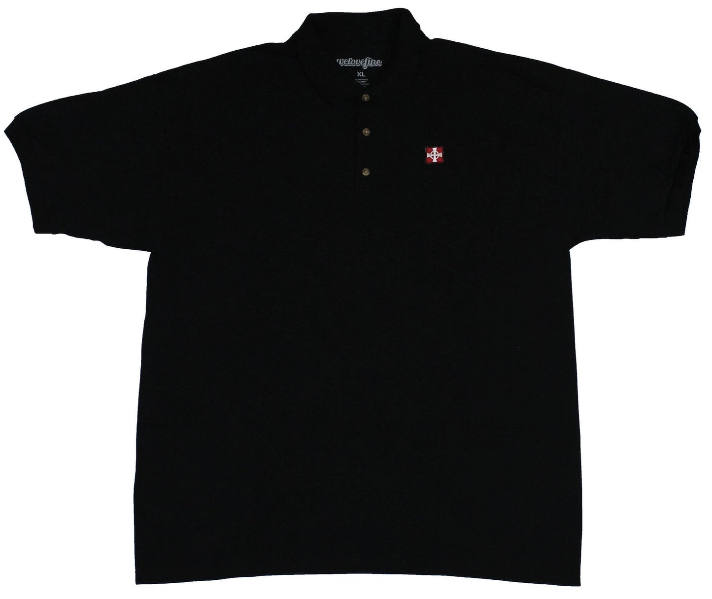 The Secret World Mens Polo Shirt - Simple Cross Red Box Pic
