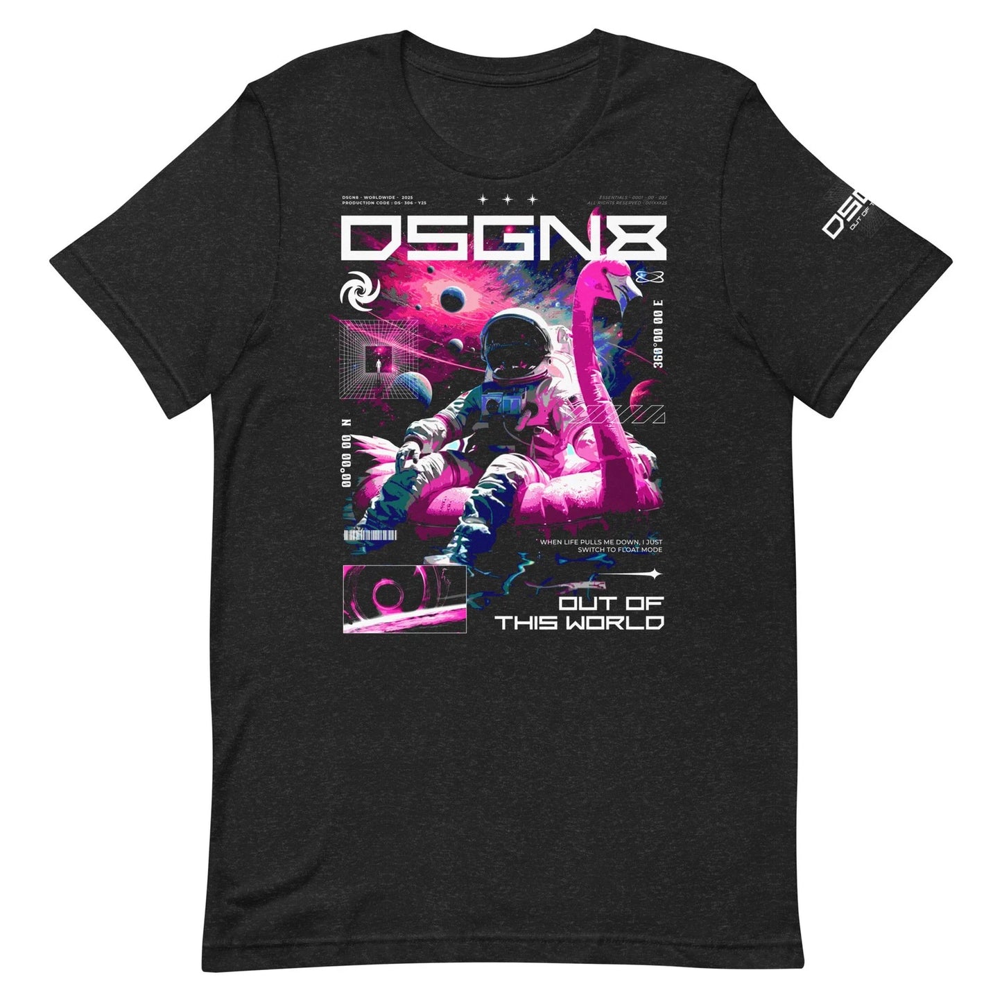 Space Flamingo Float Mode t-shirt