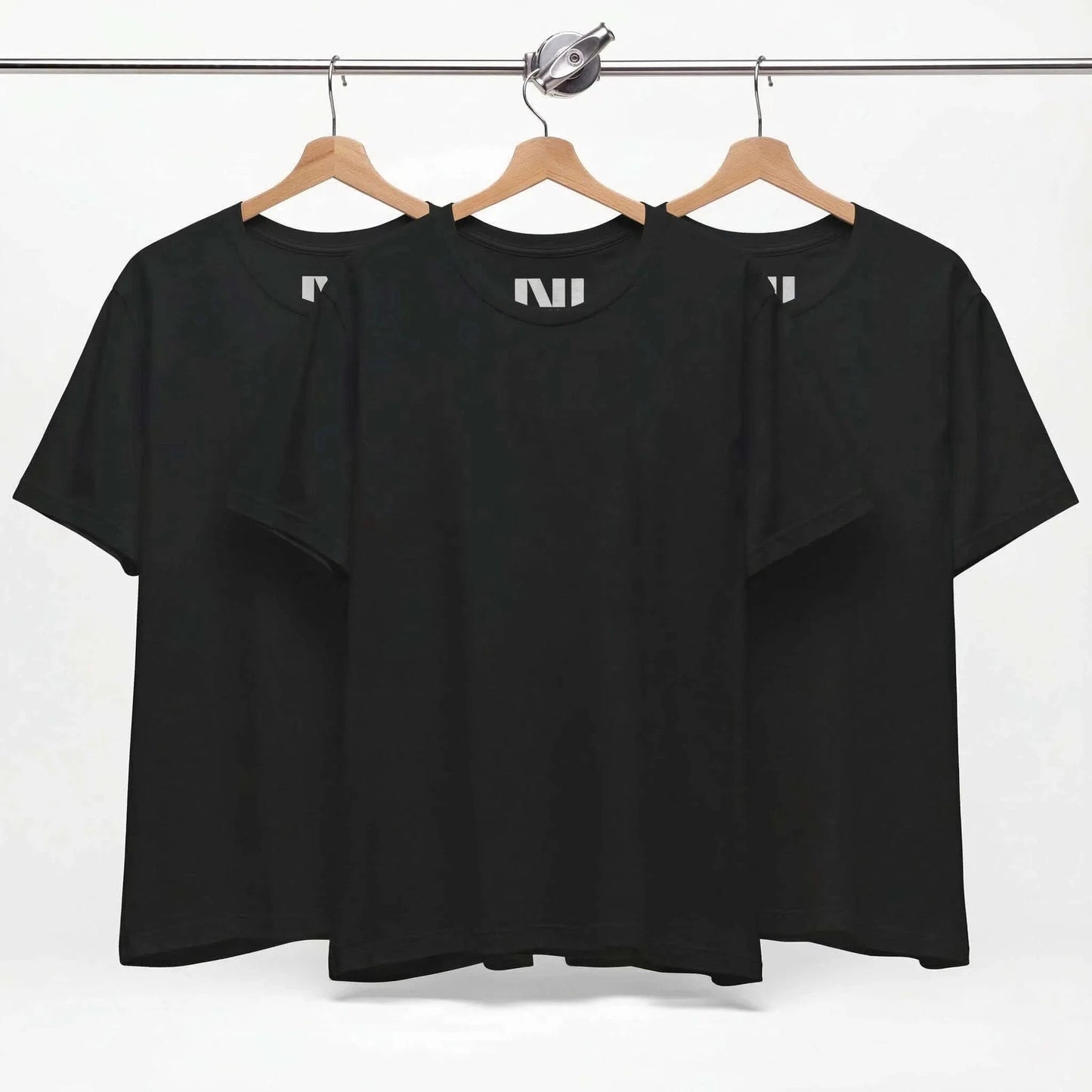 Essential Crew Neck T-shirt in Black - pack of 3 - 100% cotton | MOEBEER