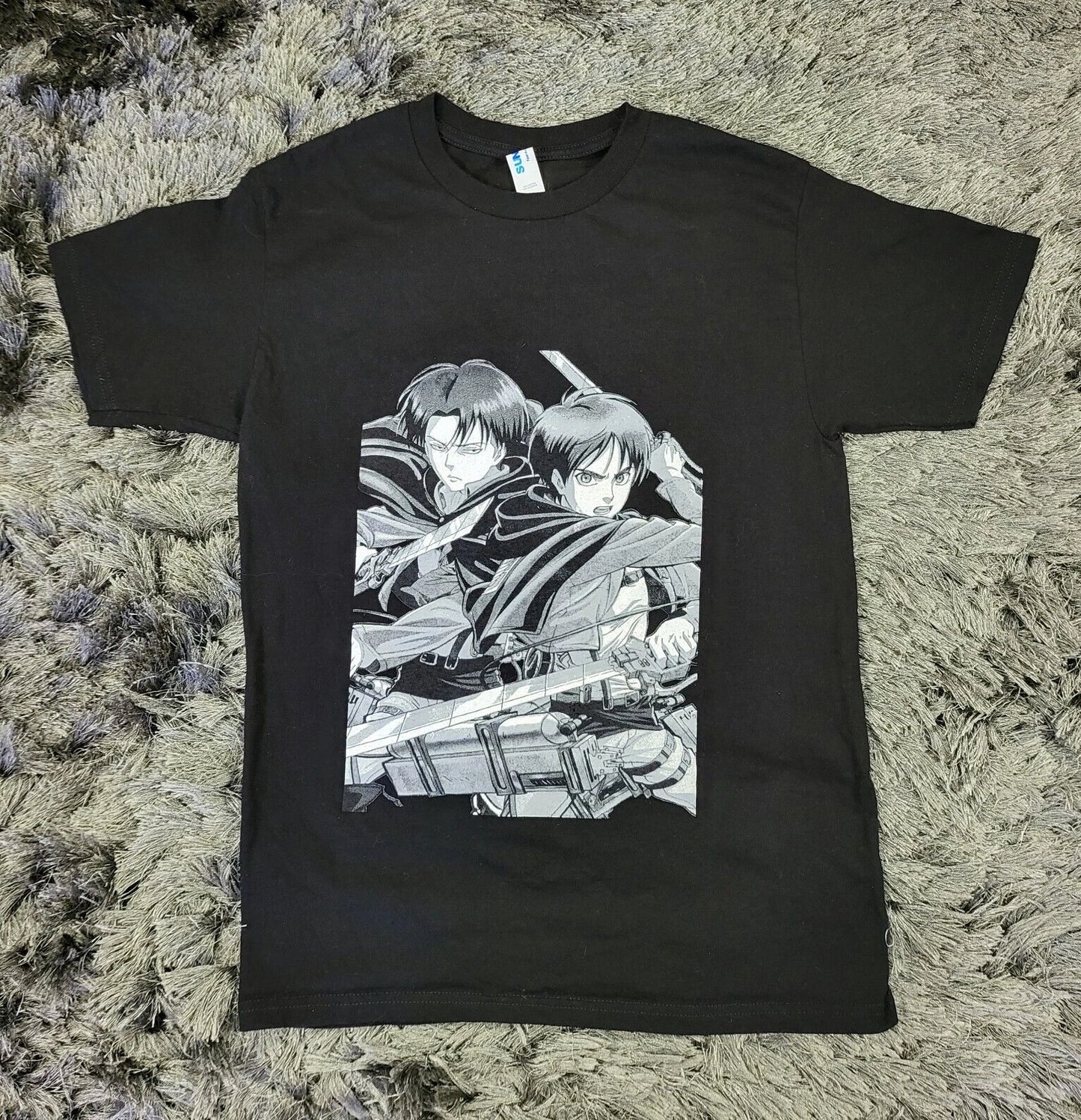 Attack On Titan T-Shirt Mens Small Black Japanese Anime Short Sleeve