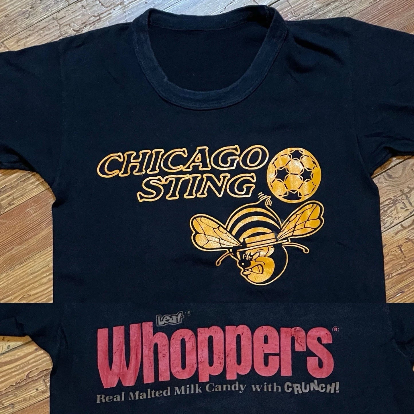 Vintage 80s Chicago Sting Shirt Size Small NASL 70s Soccer Team Whoppers Promo