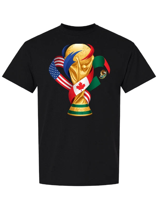 FIFA 2026 tee World Cup T-Shirt Soccer Graphic Tee USA Football Fan Black tee