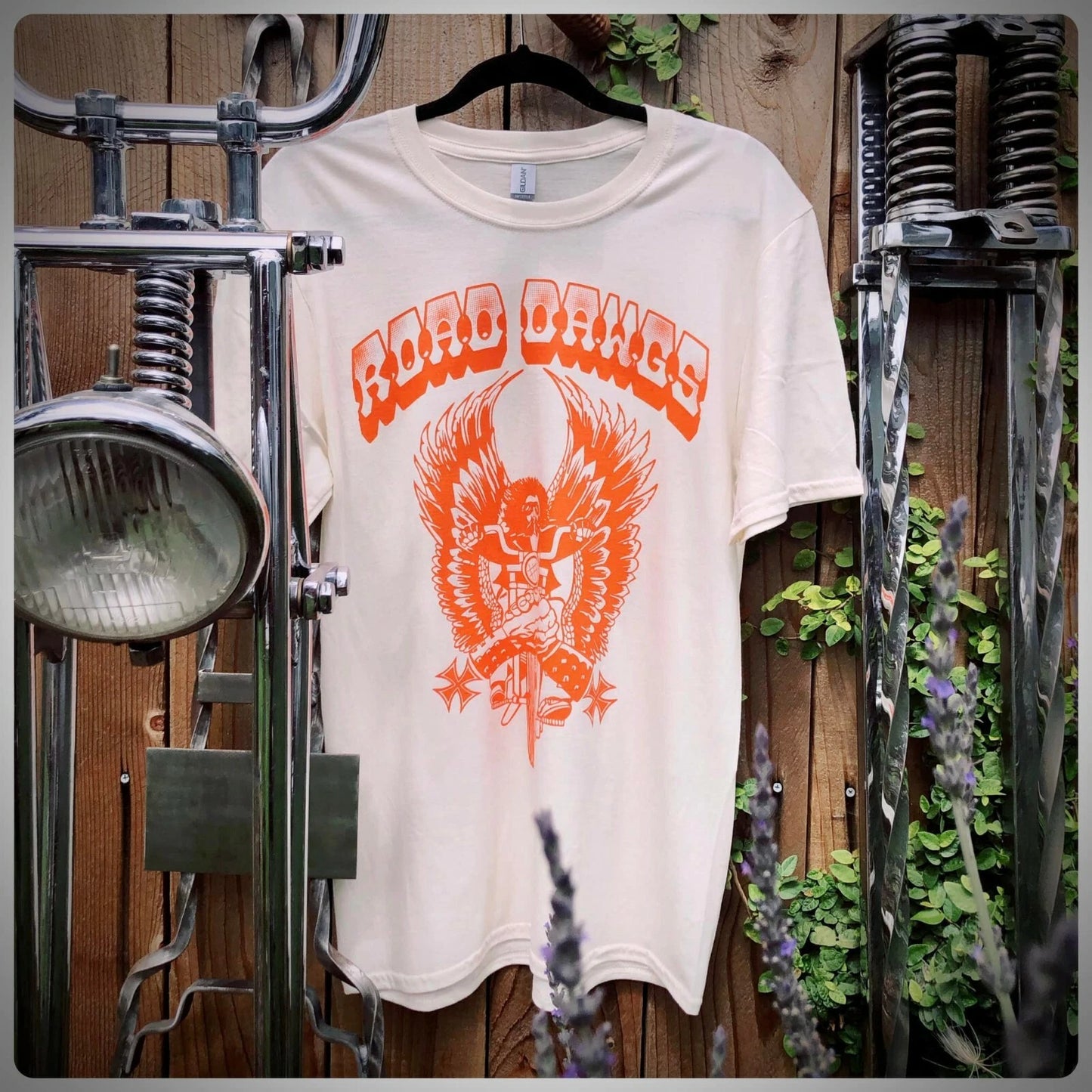 ROAD DAWGS vintage OG style biker tee shirt 3d emblem flash outlaw vest harley