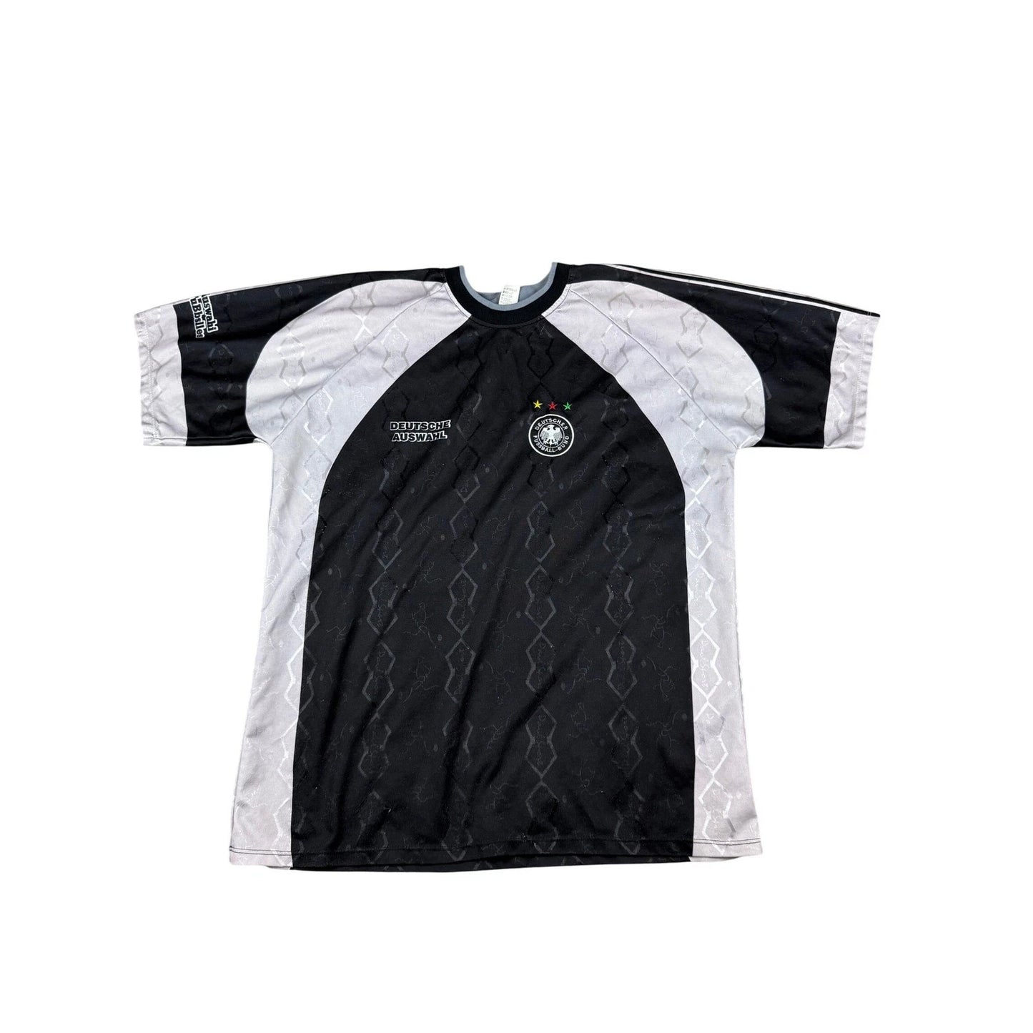 Vintage Deutschland German Soccer Jersey Black Football Shirt Mens Size XL