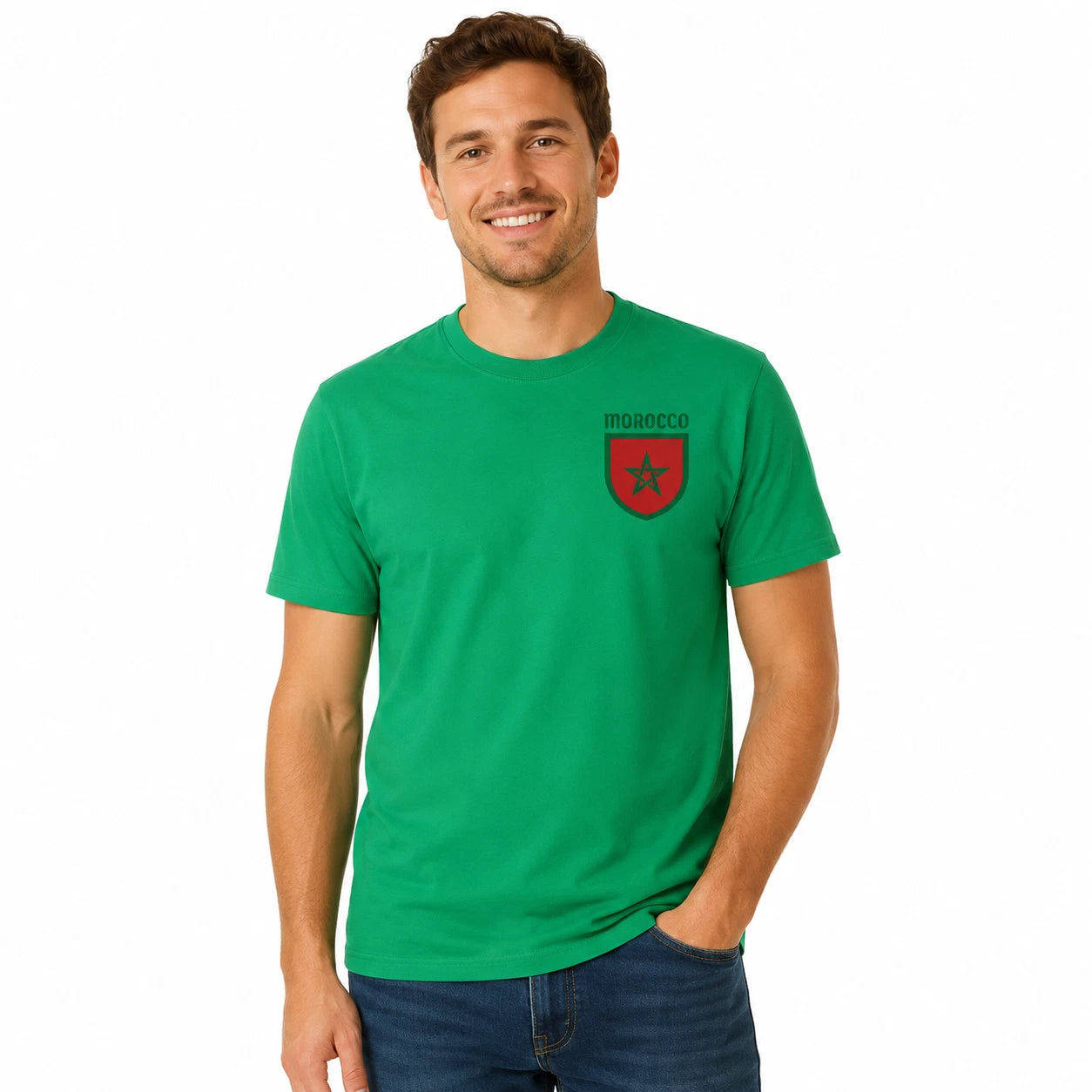 Morocco World Cup 2026 T Shirt Mens Football Soccer Fan Moroccan Supporter