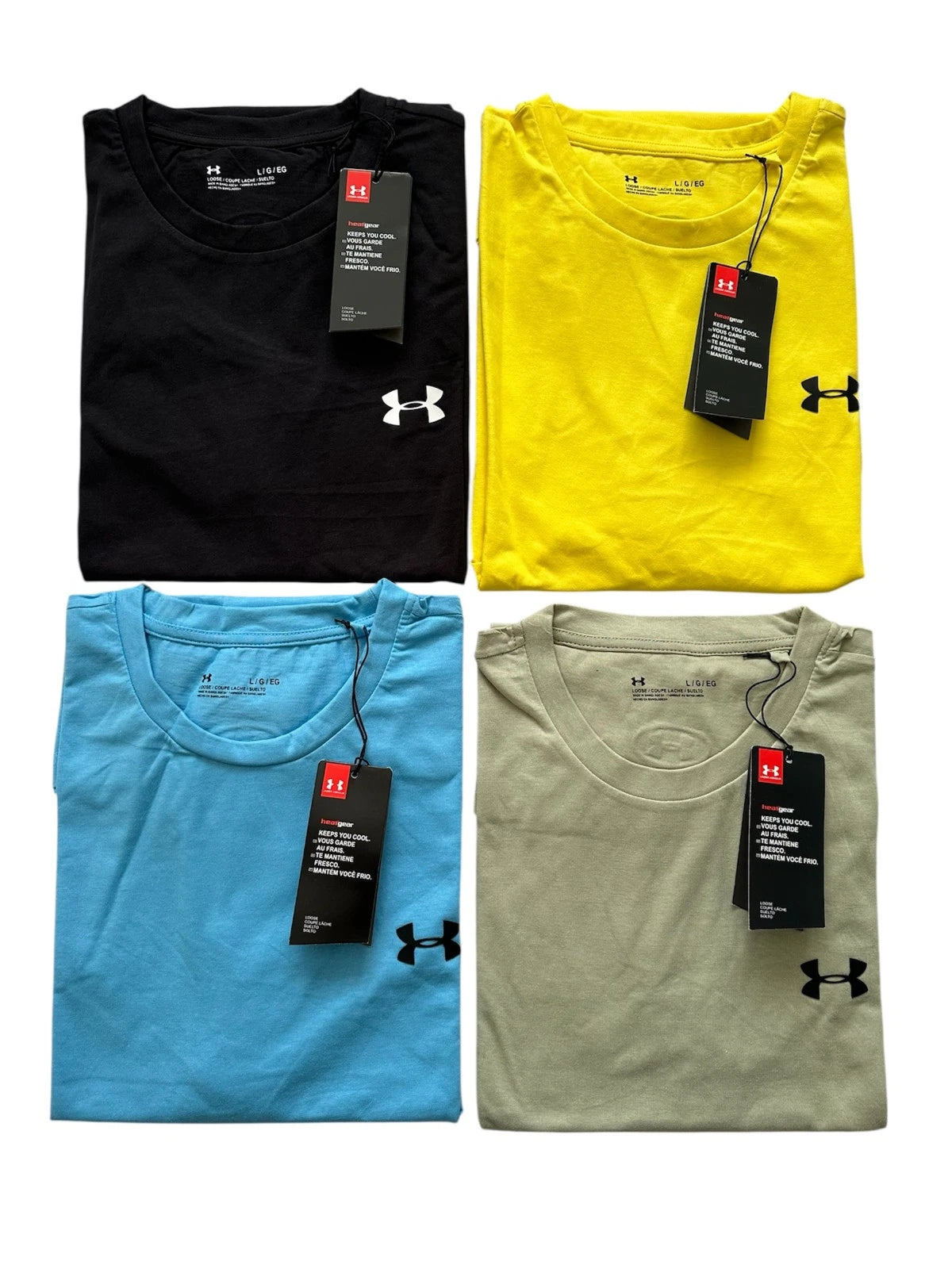 Mens Under Armour Short sleeve Crew Neck T-Shirt Cotton Chest logo-BNWT