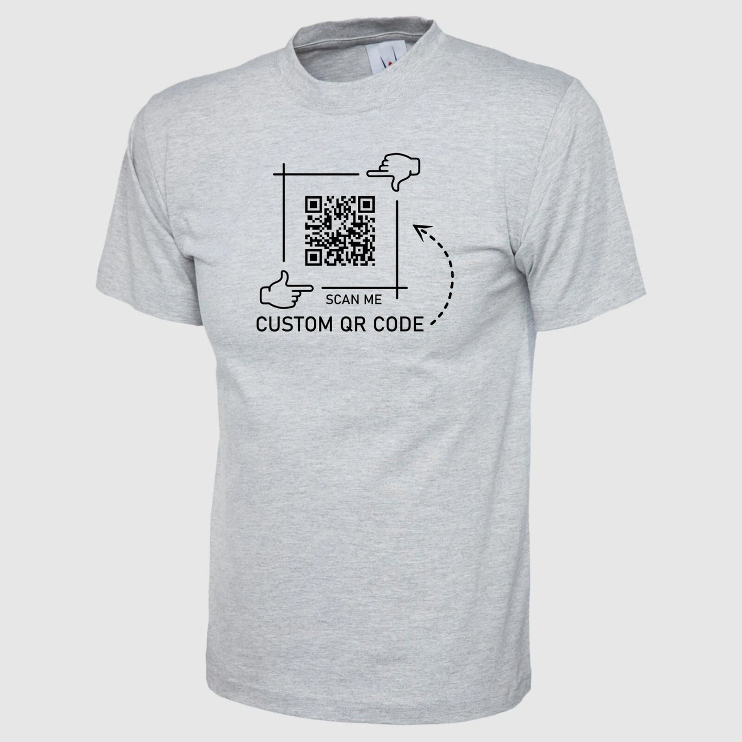 Custom Personalised QR Code T Shirt Printed New Design Unisex Adults Gift T Tops