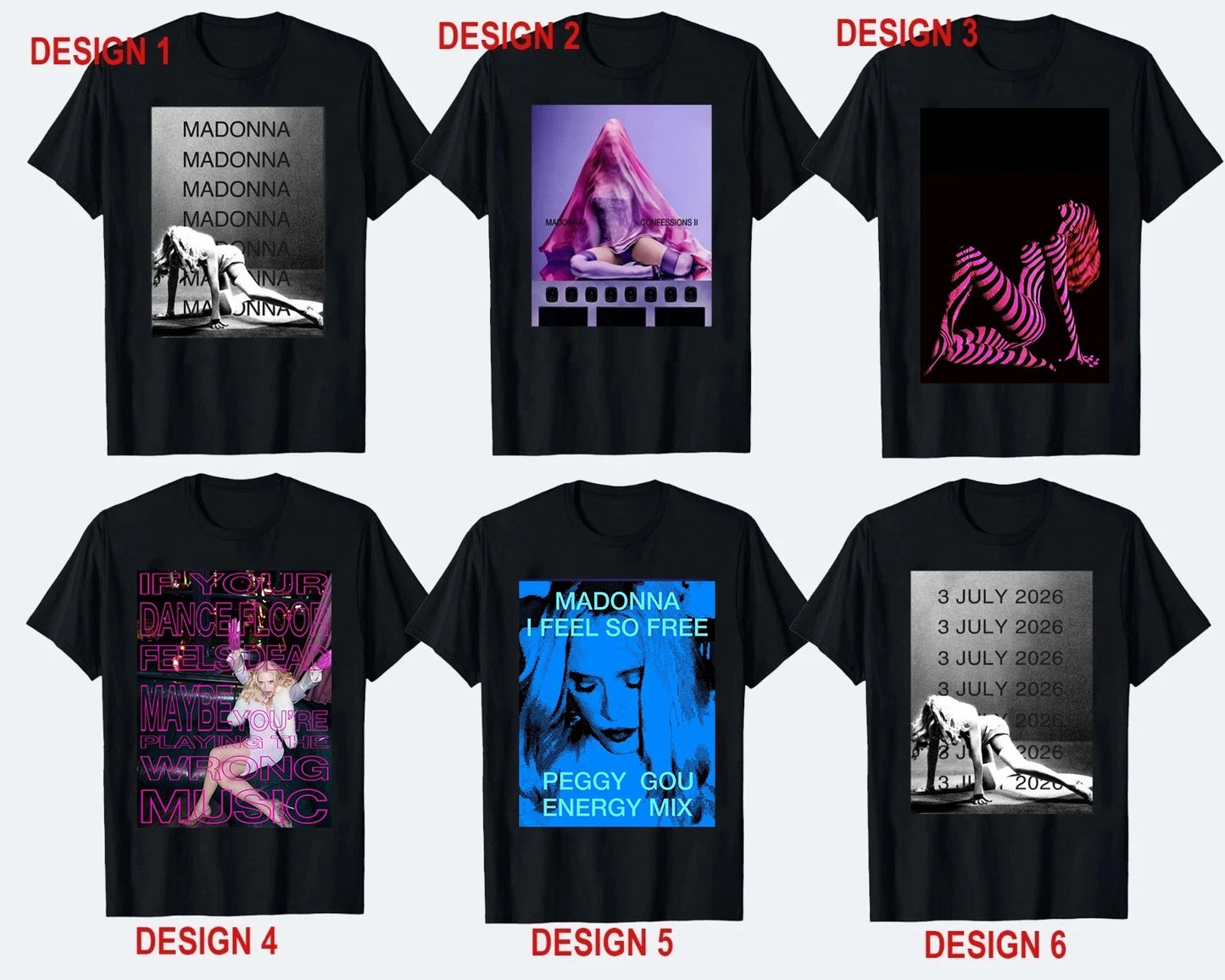 Madonna Confessions On A Dance Floor Part II T Shirt, 2026 T Shirt
