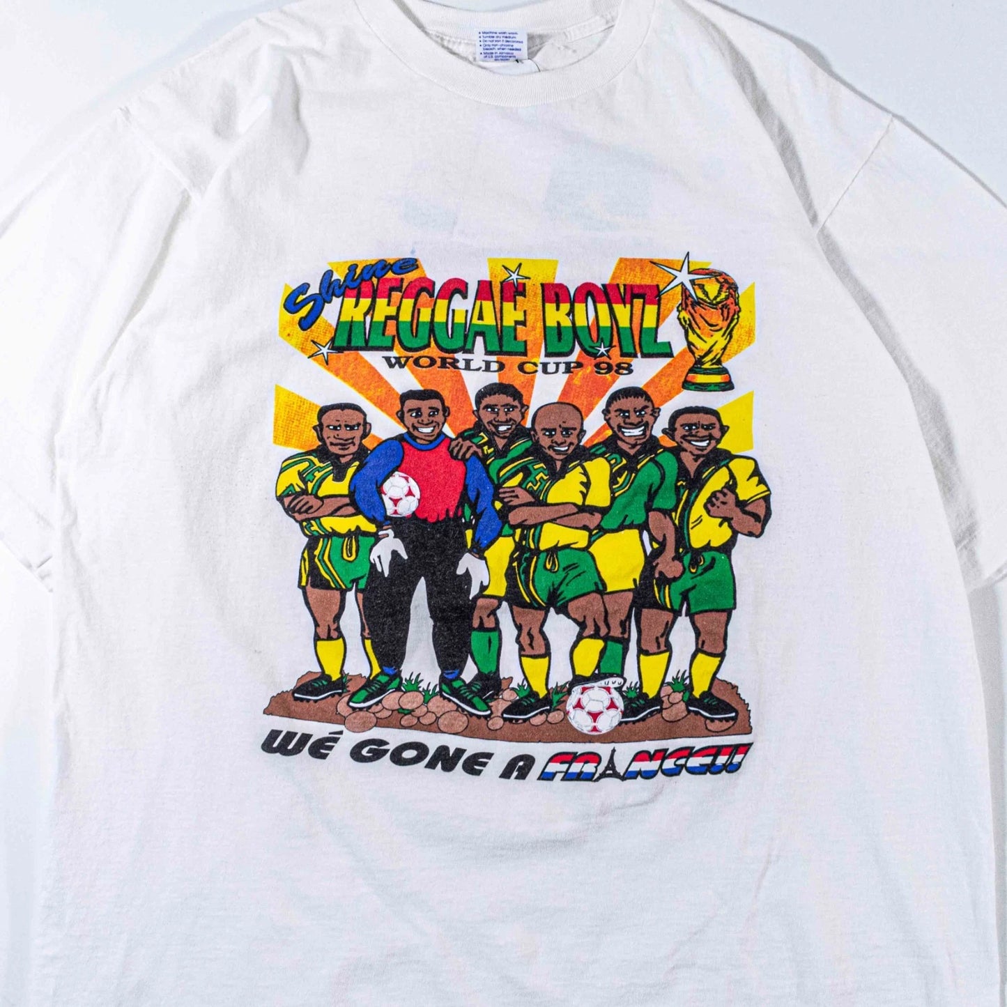 Vintage 1998 World Cup Jamaica Reggae Boyz Shirt XL Soccer Graphic Tee VTG 90s