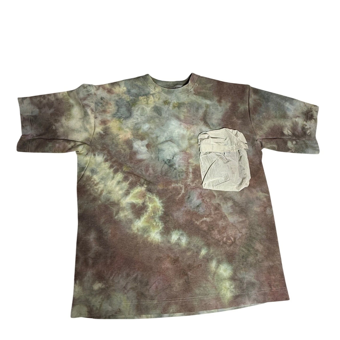 Oakley Tee Mens XXL Tie Dye Utility Pocket Shirt Gorpcore Outdoor Hiking CUSTOM