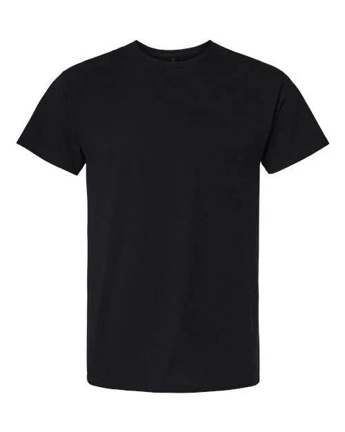 Gildan Adult T-Shirt Black Cotton Crew Neck T-Shirt For HTV, New Size 2XL