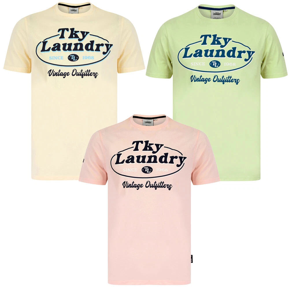 Tokyo Laundry Men's T-Shirt Vintage Retro Graphic Print Cotton Jersey Tee Top