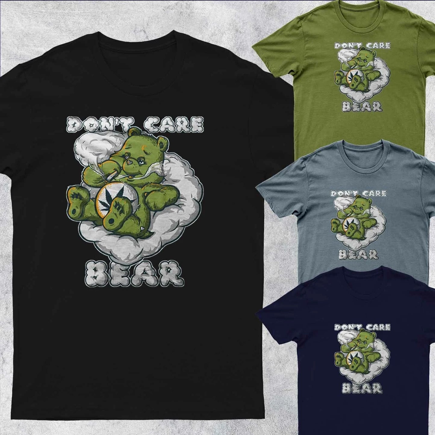 Funny Don't Care Bear Tee Top Classic Mens T-Shirt #DG
